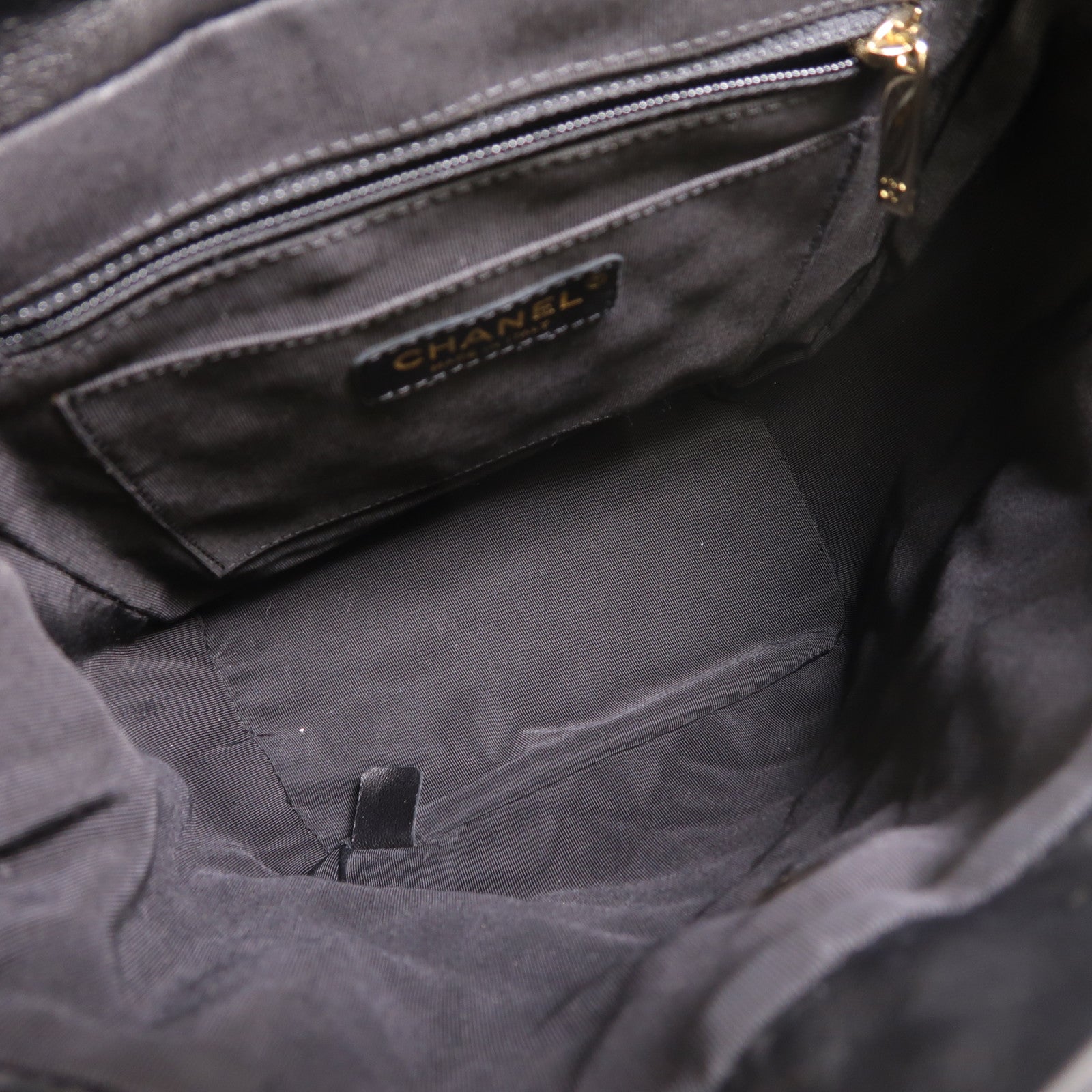 CHANEL 羊皮皮革Backpack金扣背包