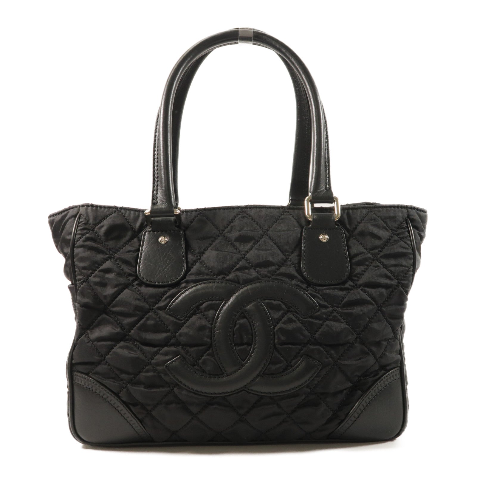 CHANEL 尼龍Shoulder Bag銀扣肩背袋