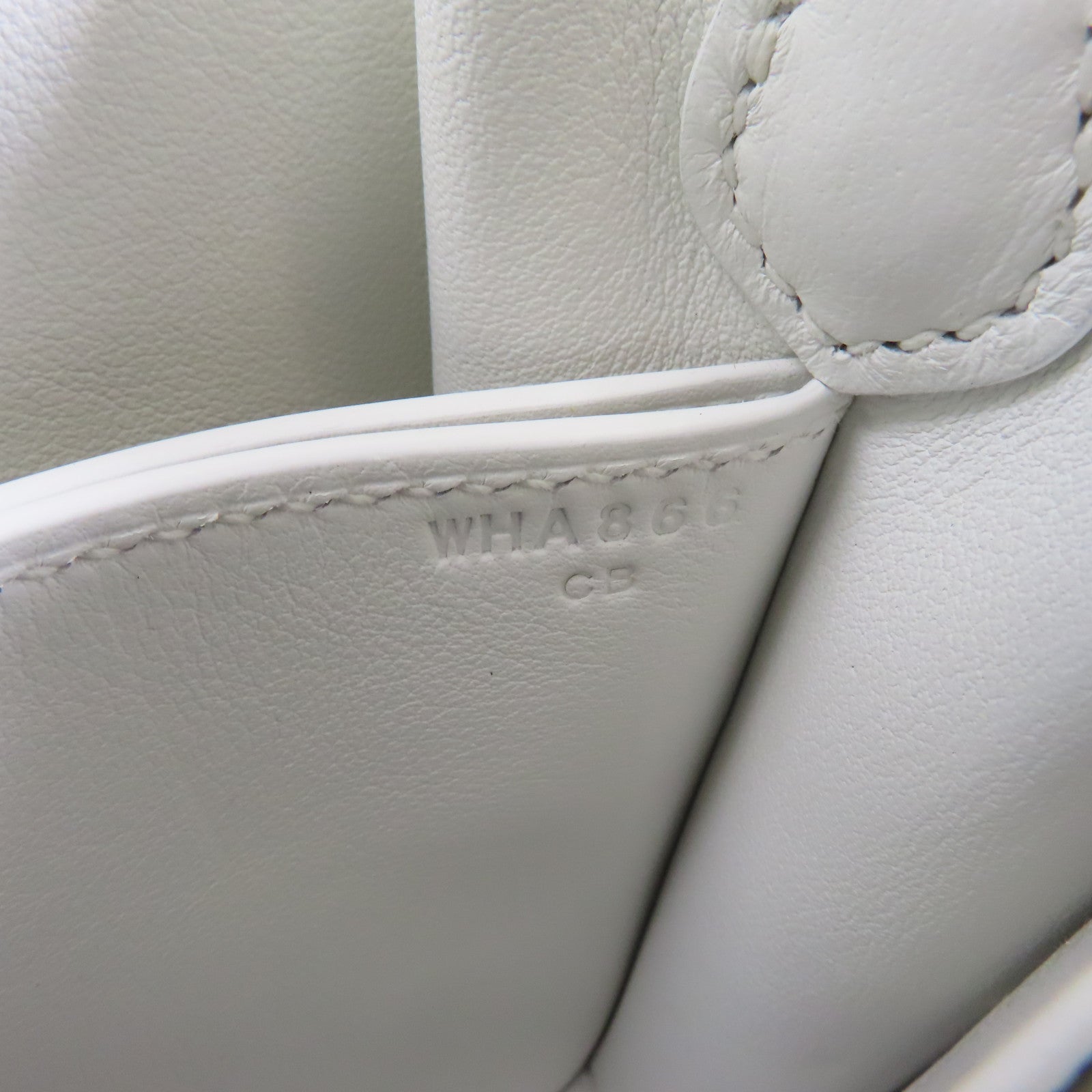 HERMES 【激減優惠】Evercolor皮革Mini Roulis銀扣肩背袋Blanc白色