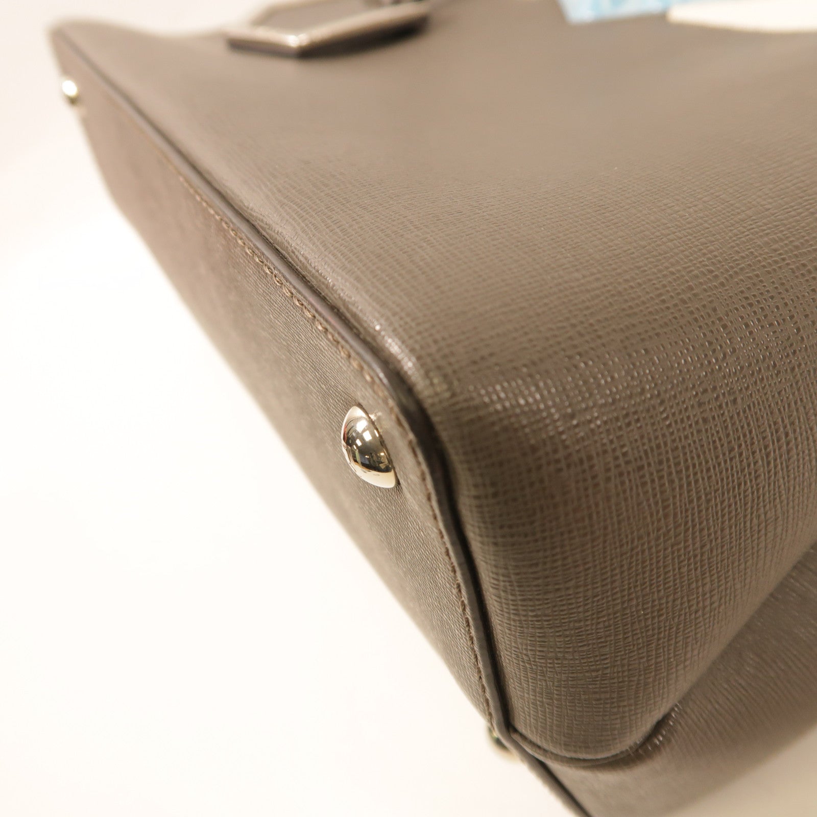 FENDI 【激減優惠】牛皮皮革Petite 2 Jours金扣手挽肩背兩用袋灰色