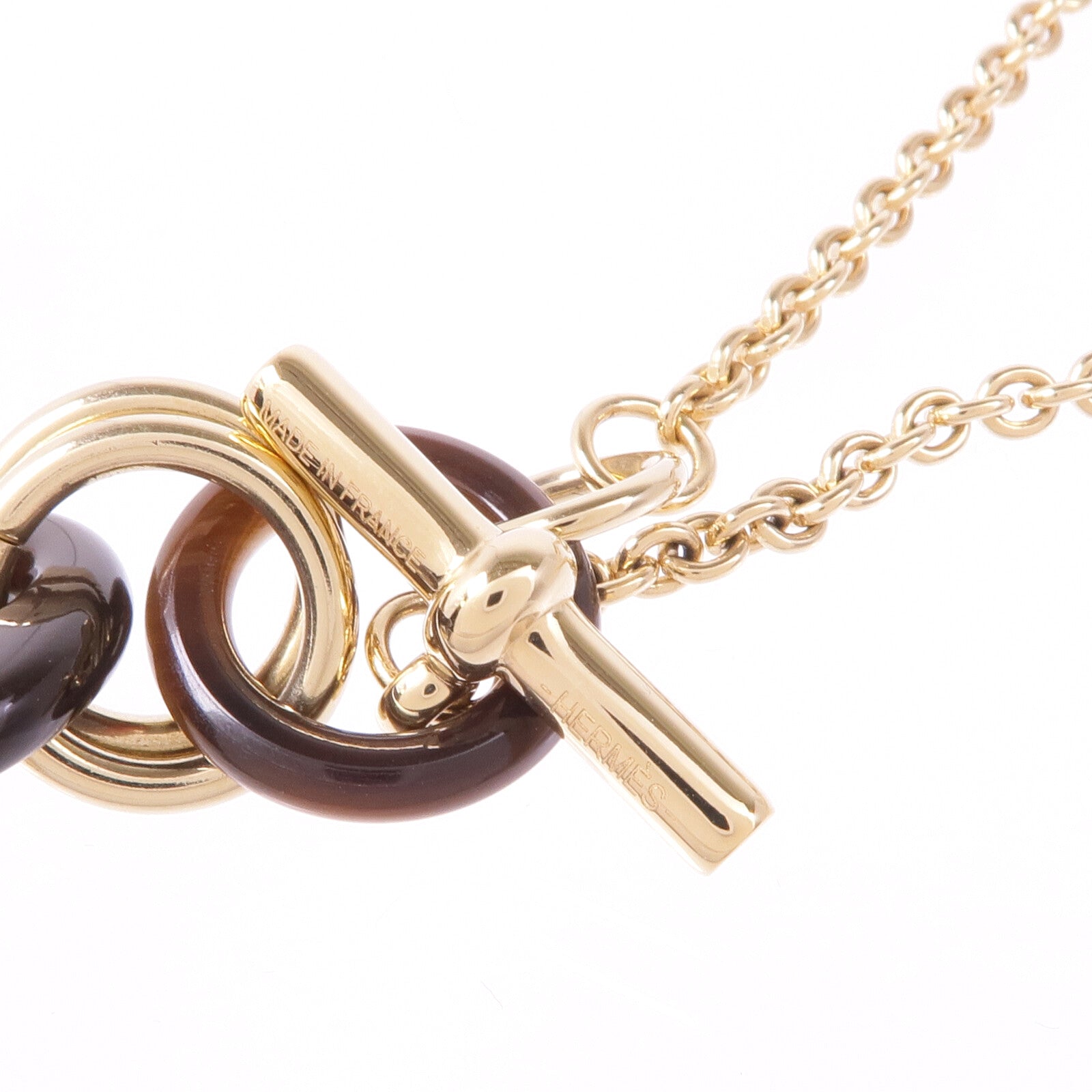 HERMES 金屬/水牛角Necklace項鍊