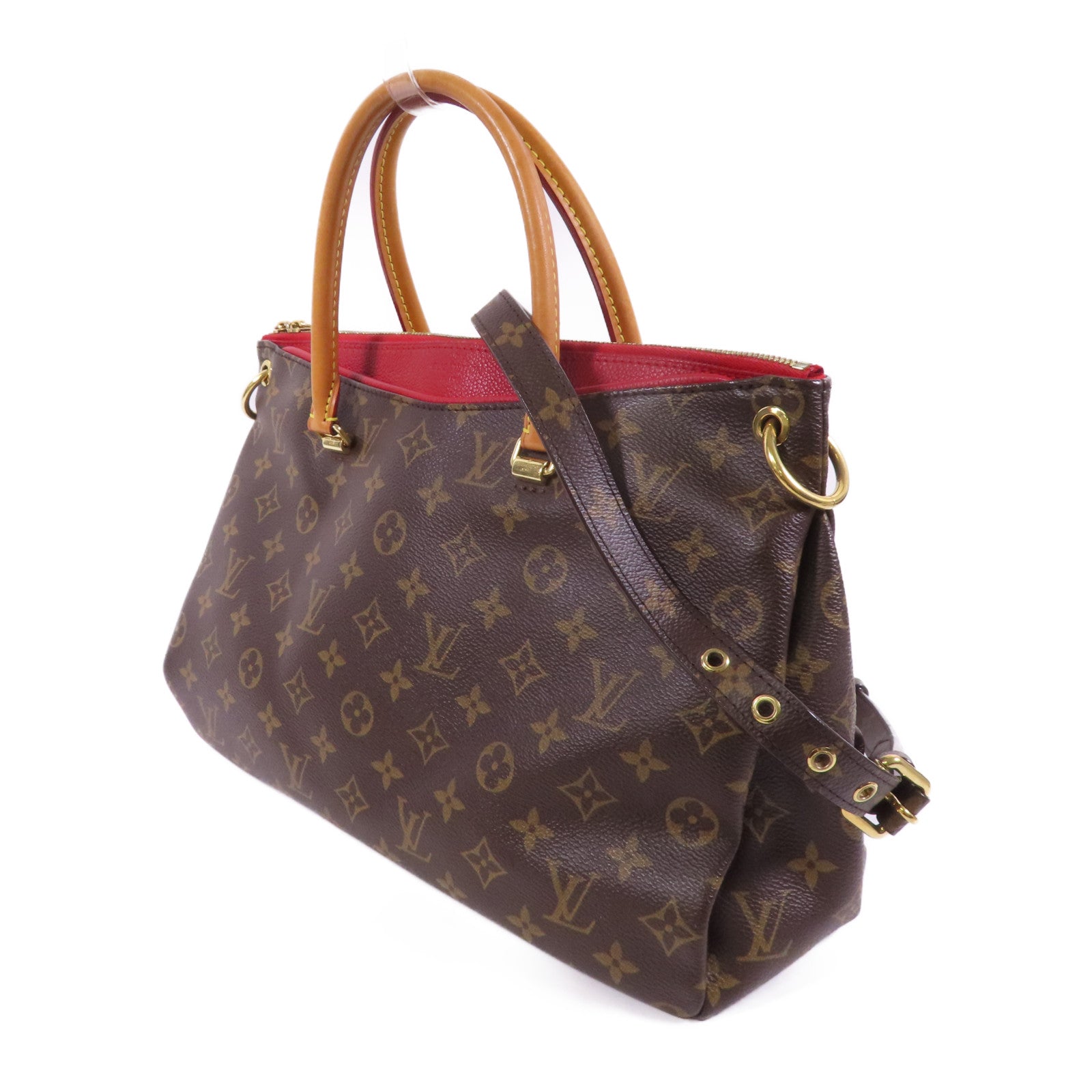 LOUIS VUITTON Monogram Pallas金扣手挽肩背兩用袋