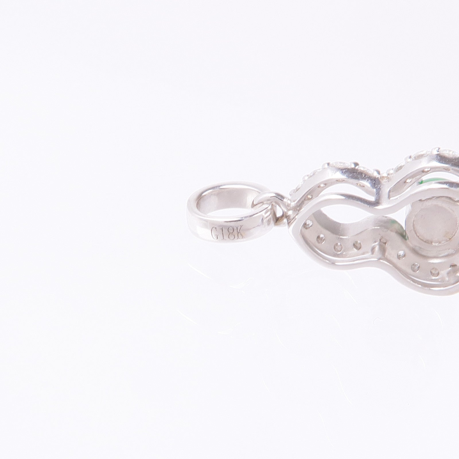 JEWELRY 18K白金Jade Pandent翡翠/鑽石吊墜