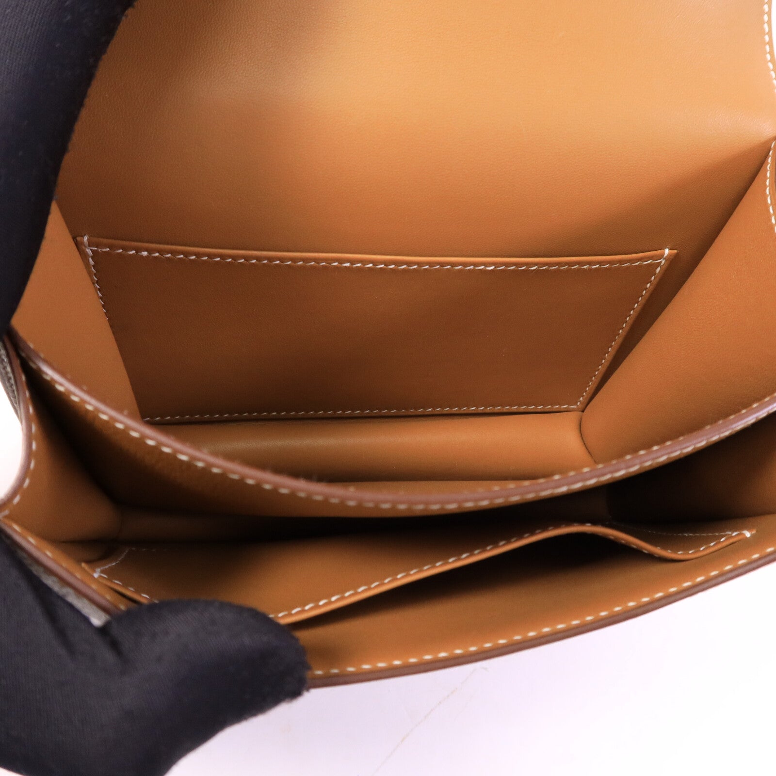 HERMES Epsom皮革Constance Mini肩背袋Gold