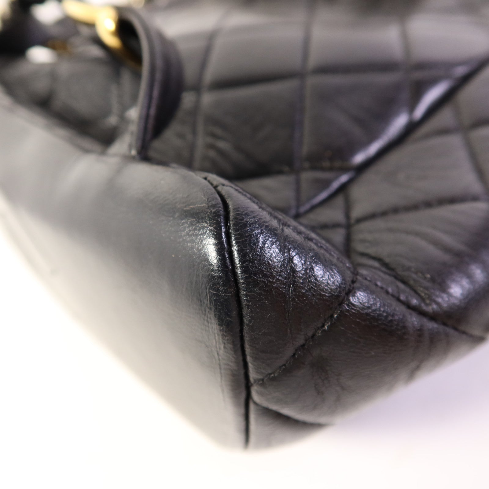 CHANEL 牛皮皮革Vintage Backpack金扣背包