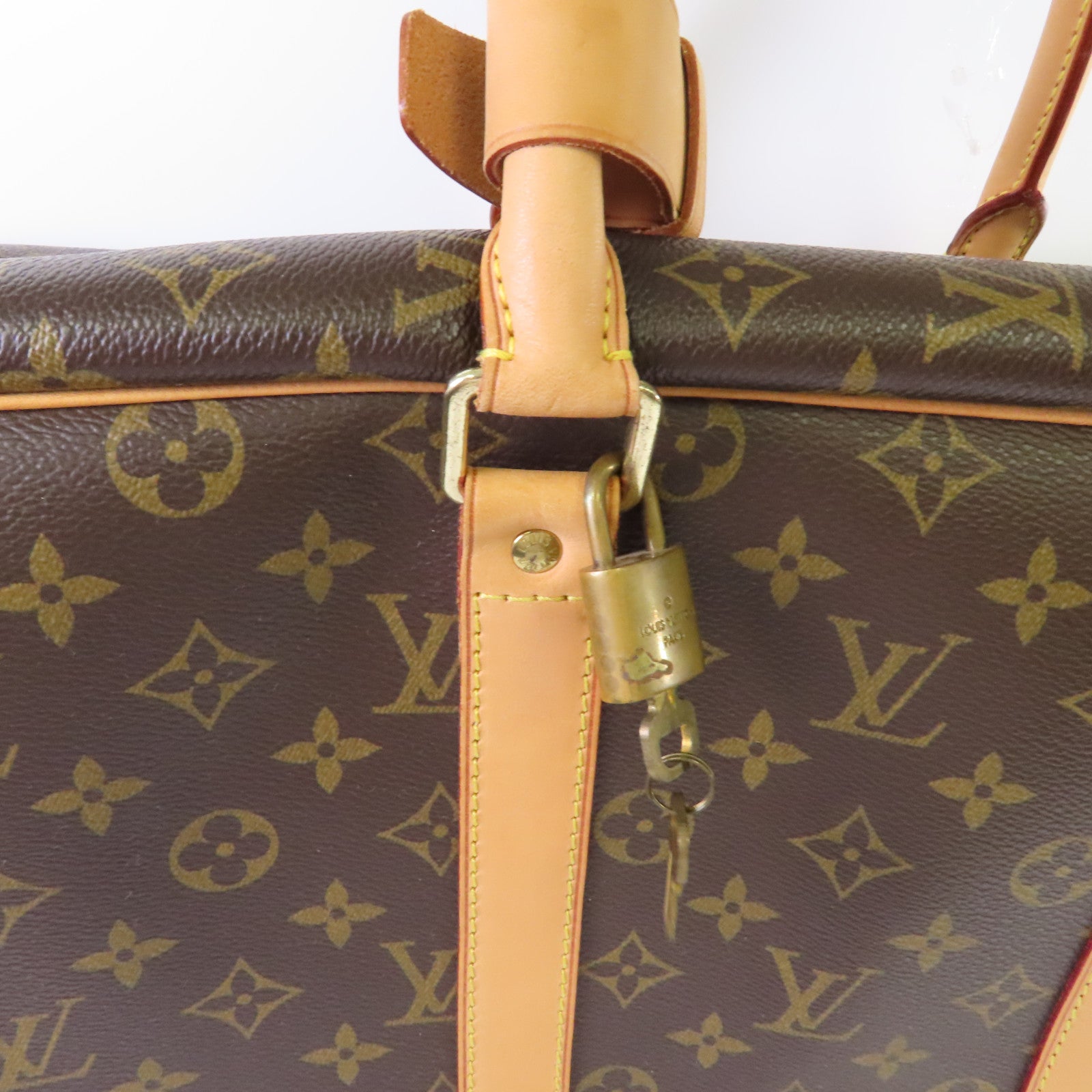 LOUIS VUITTON Monogram Sirius 55 Boston Bag金扣手提袋啡色