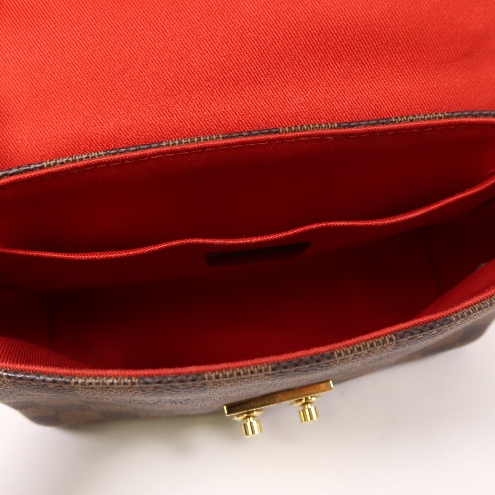 LOUIS VUITTON Damier Croisette金扣手挽肩背兩用袋