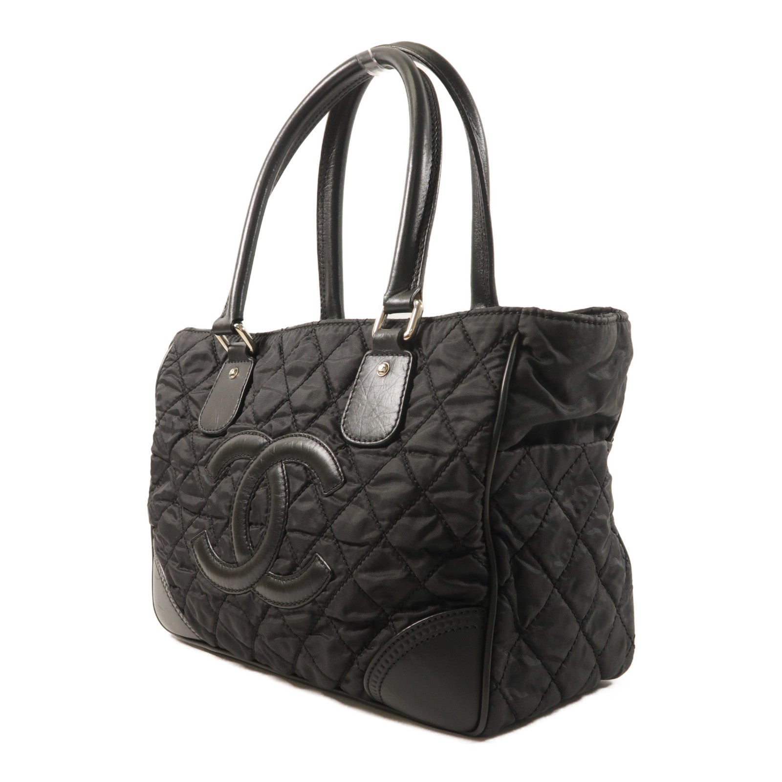 CHANEL 尼龍Shoulder Bag銀扣肩背袋