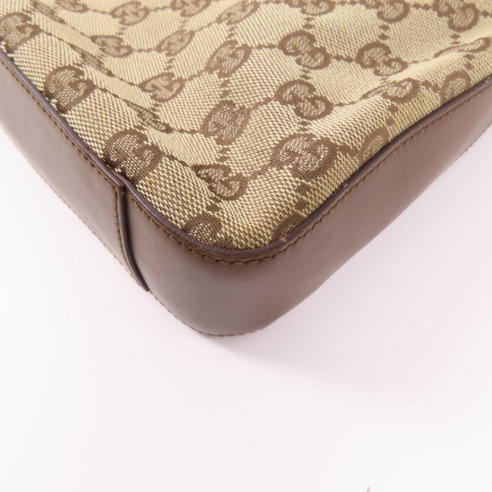 GUCCI 帆布Hobo Bag銀扣肩背袋