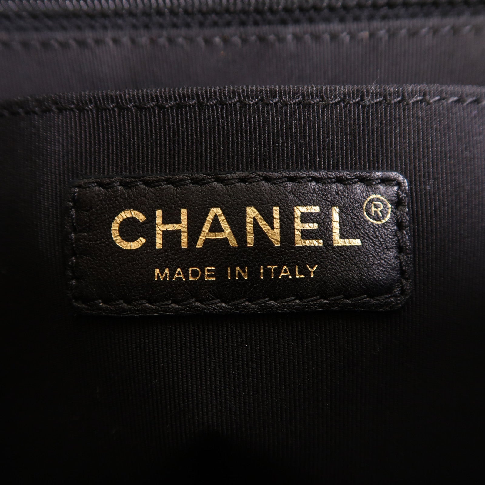 CHANEL 羊皮皮革Backpack金扣背包