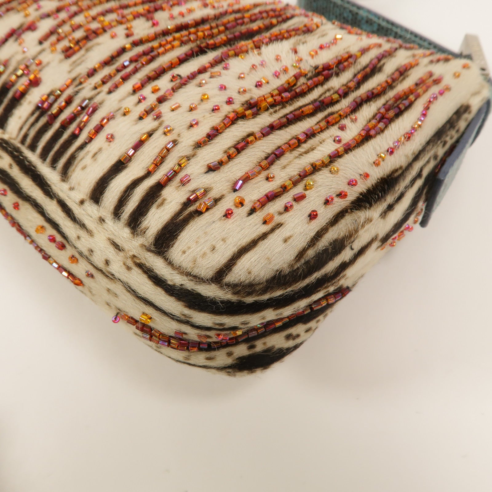 FENDI 馬毛/蛇皮皮革Baguette Pony肩背袋