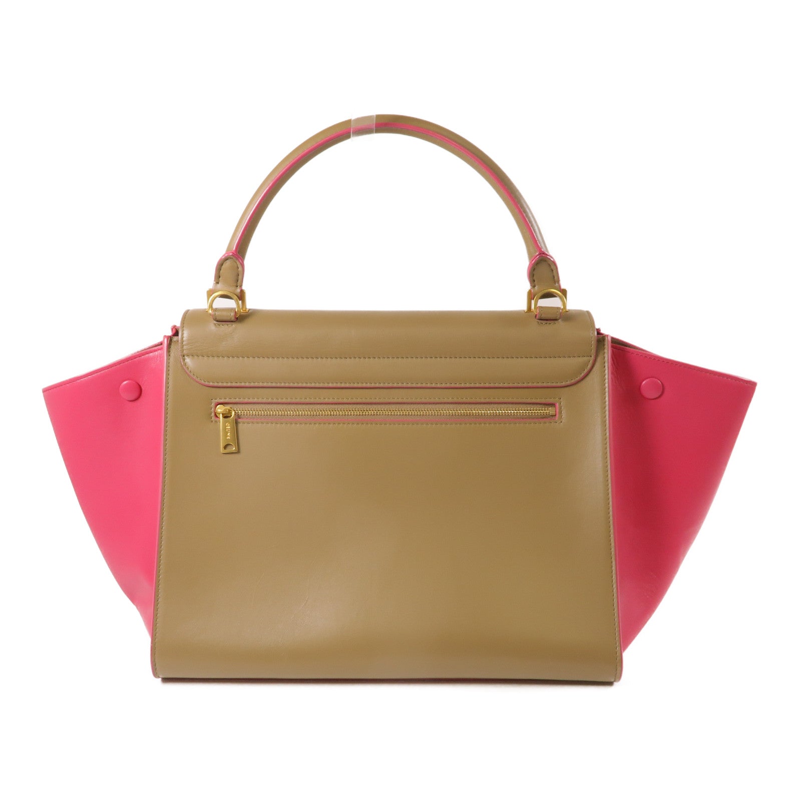 CELINE 牛皮皮革Trapeze Medium金扣手挽肩背兩用袋