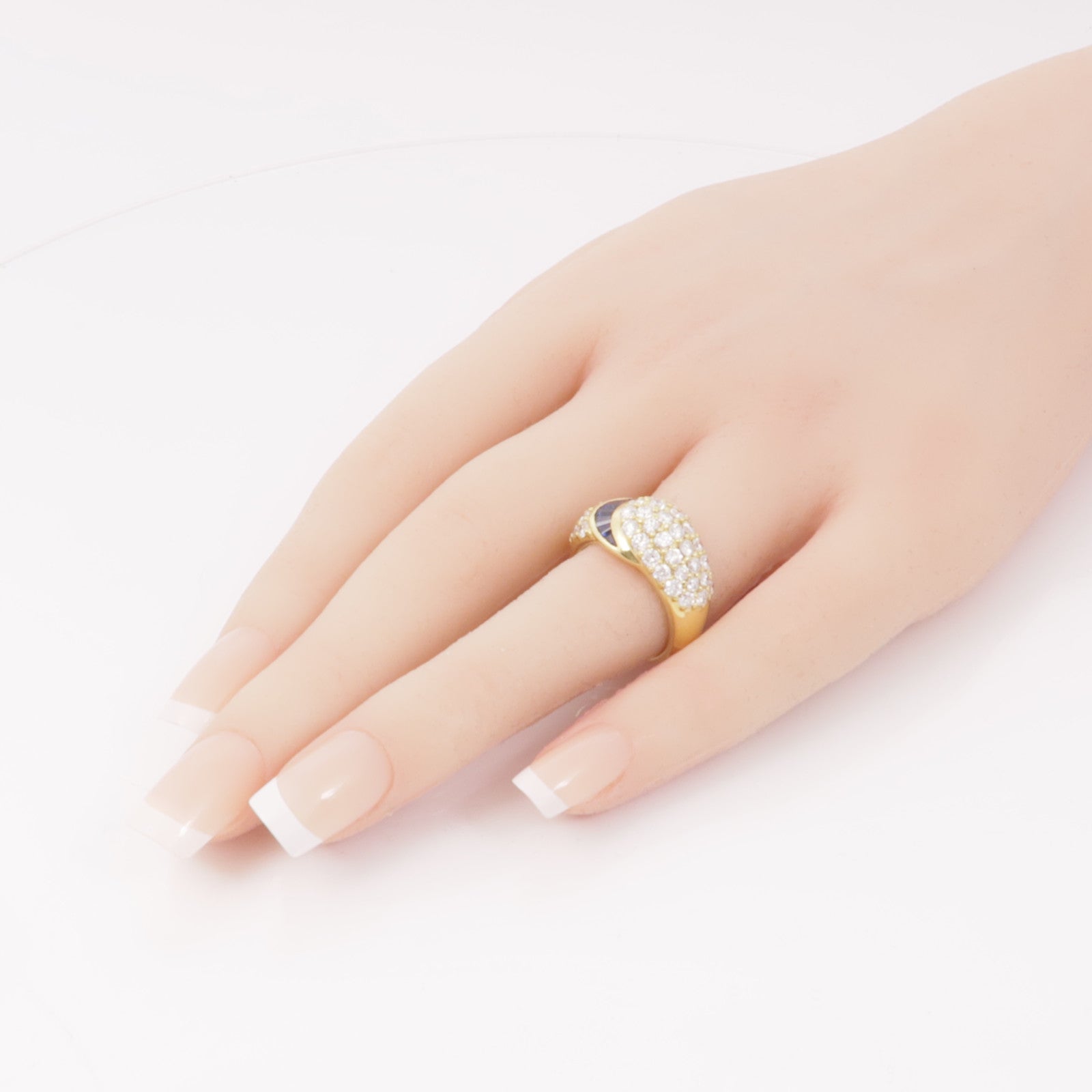 JEWELRY 18K黃金Sapphire Diamond Ring藍寶石/鑽石戒指US#6.25