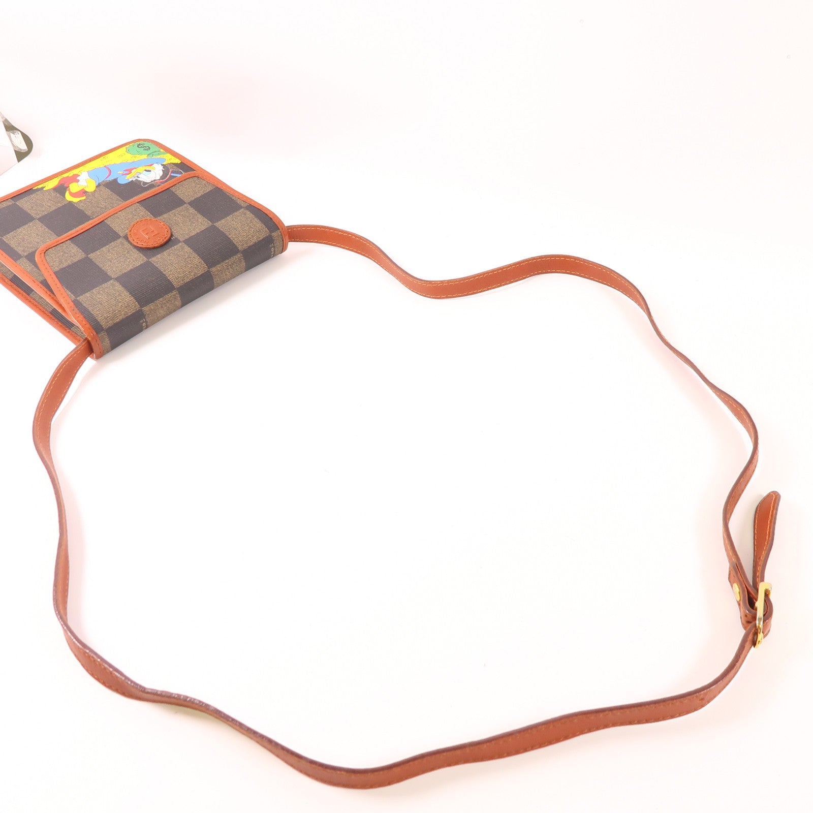 FENDI 【激減優惠】塗層帆布Vintage Shoulder Bag銀扣肩背袋