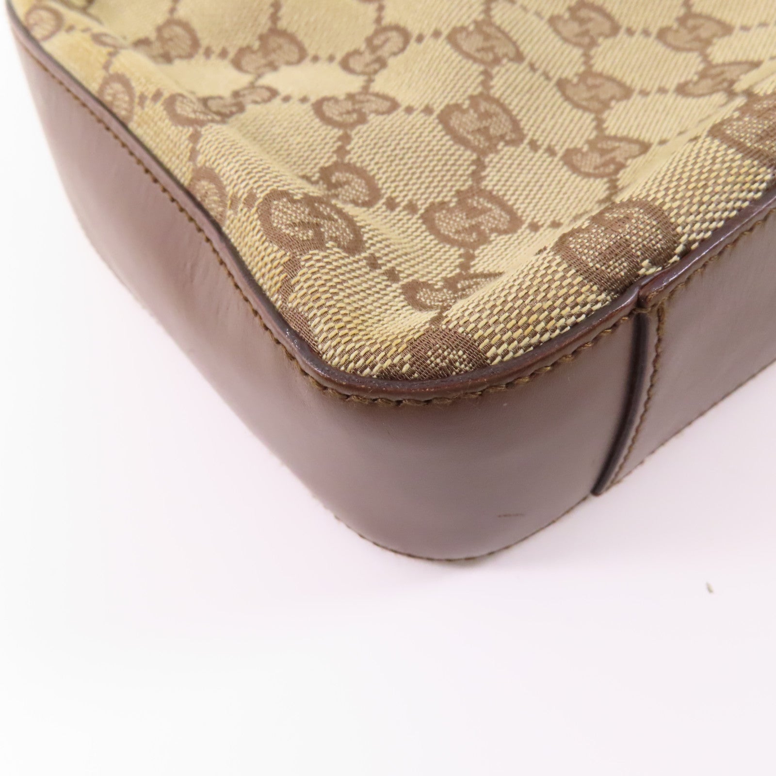GUCCI 帆布Hobo Bag銀扣肩背袋