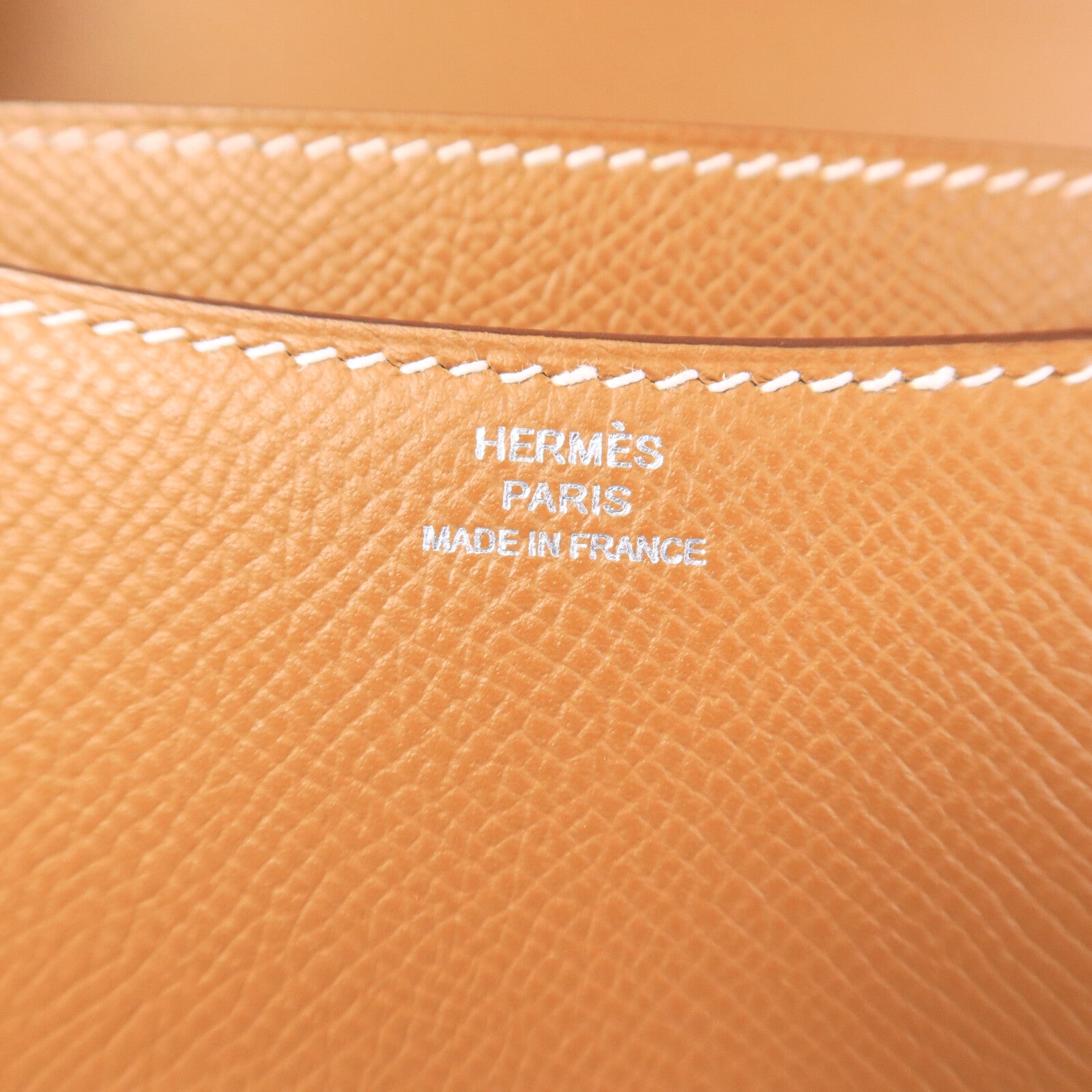 HERMES Epsom皮革Constance Mini肩背袋Gold
