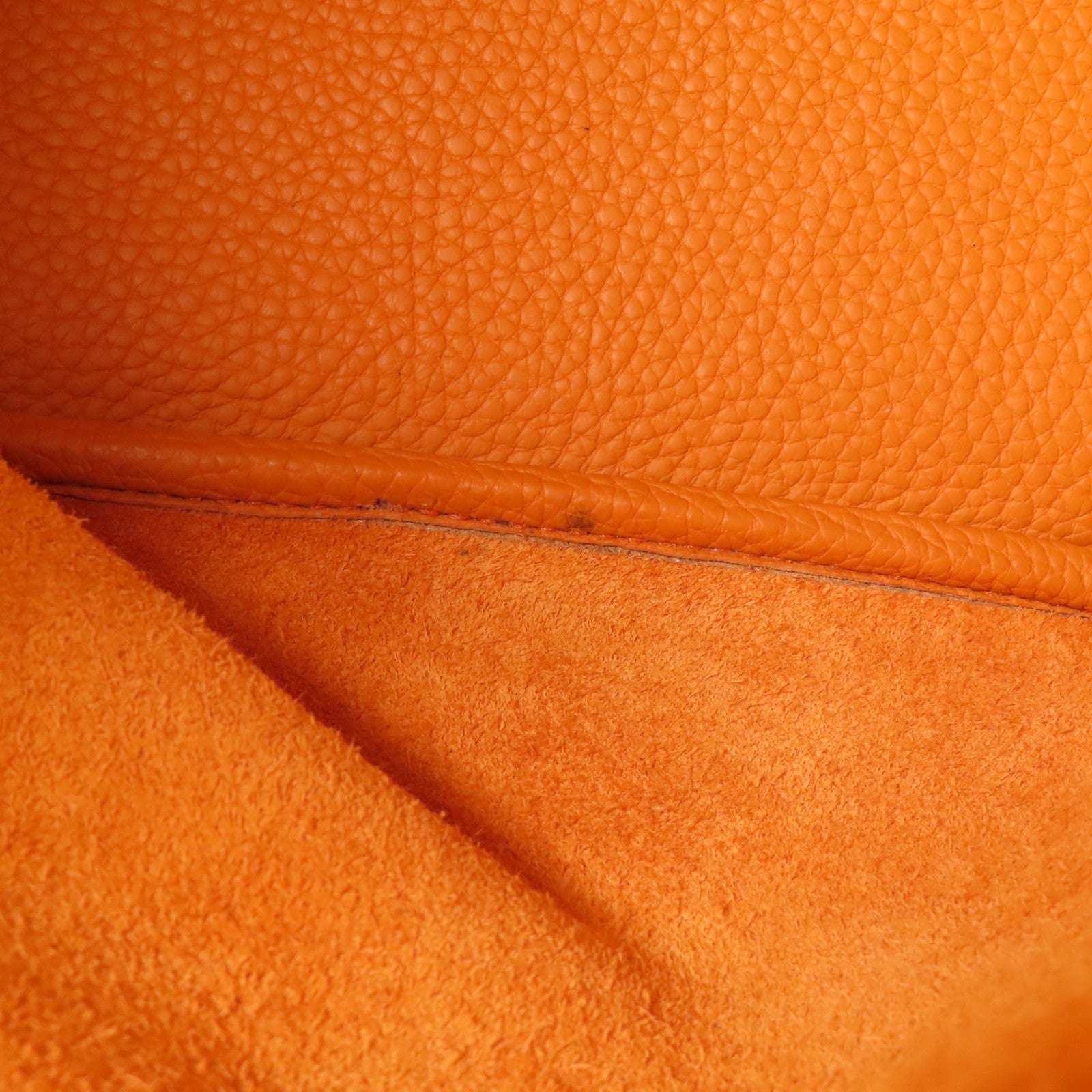 HERMES Clemence皮革Picotin MM手挽袋Orange
