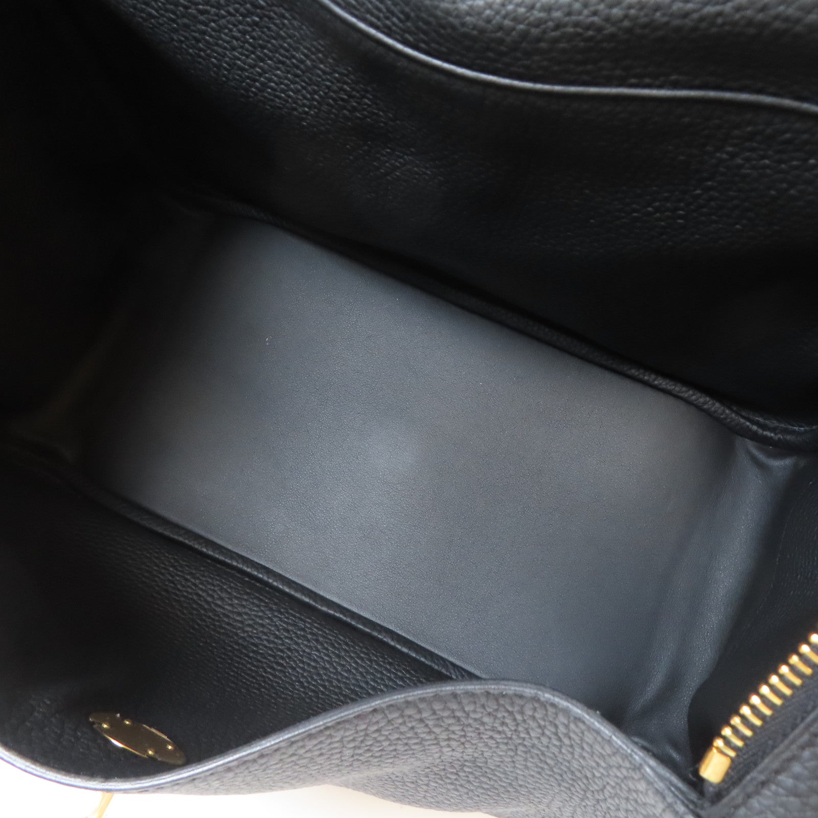 HERMES Clemence皮革Lindy 34金扣手挽肩背兩用袋Noir黑色