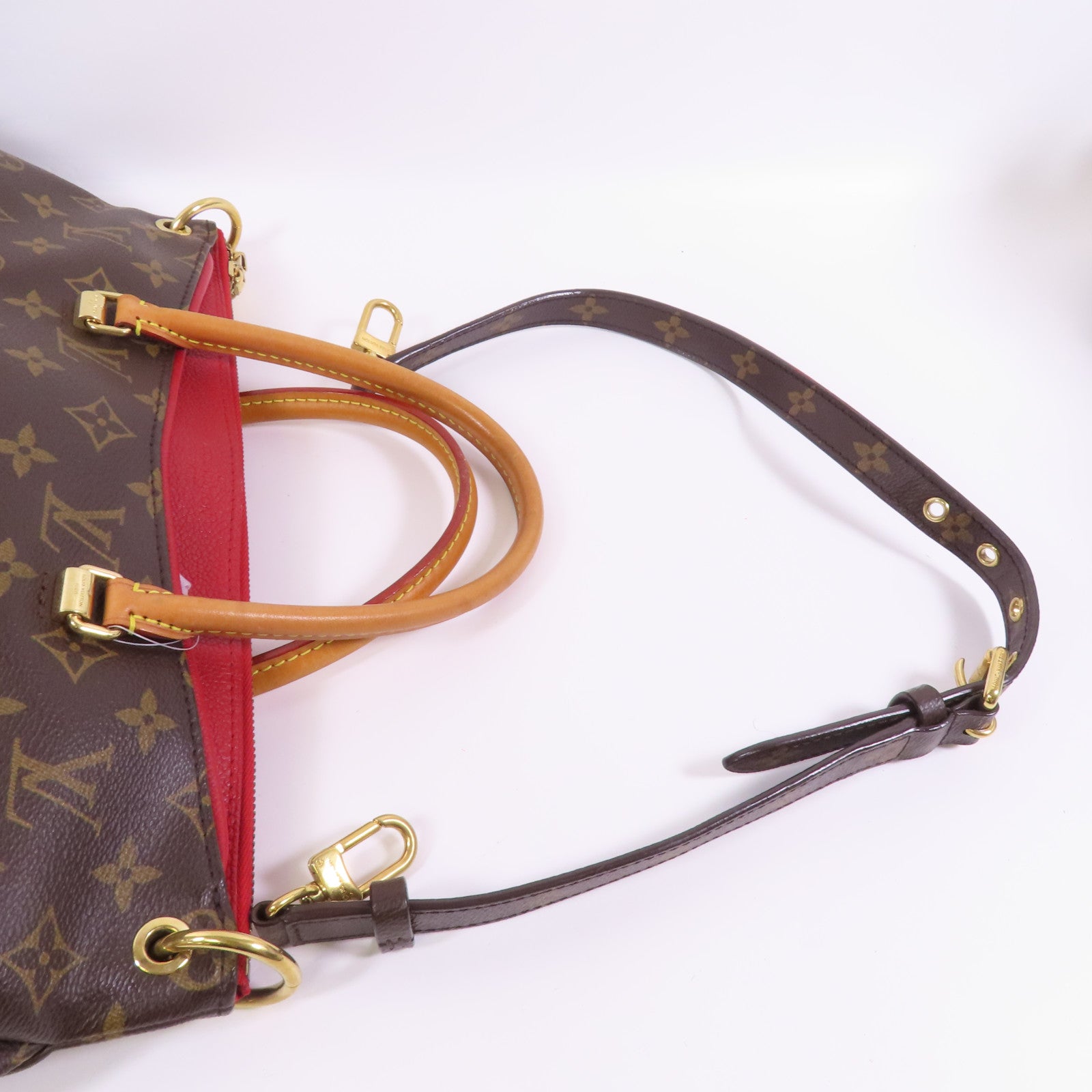 LOUIS VUITTON 【激減優惠】Monogram Pallas金扣手挽肩背兩用袋