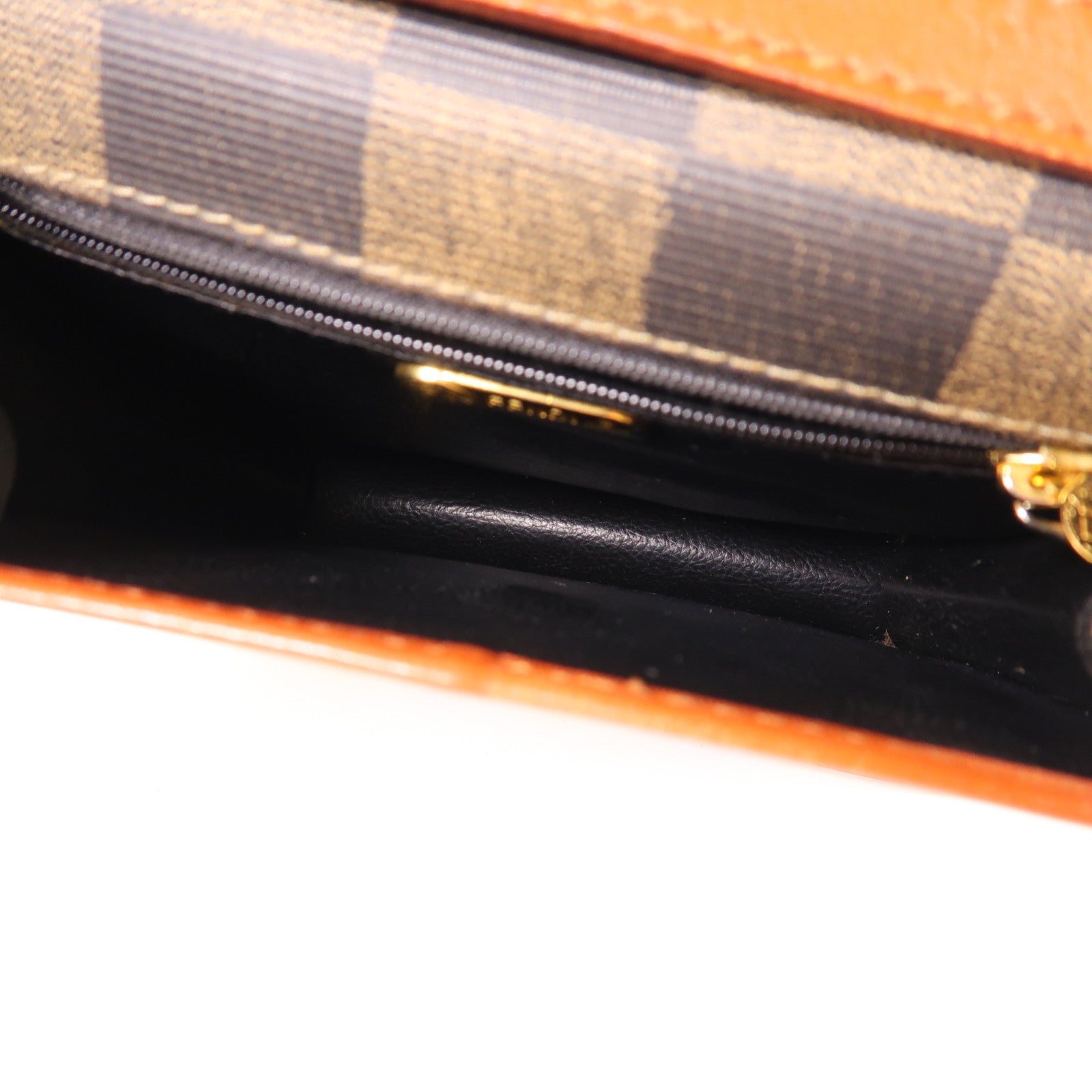 FENDI 塗層帆布Vintage Shoulder Bag銀扣肩背袋