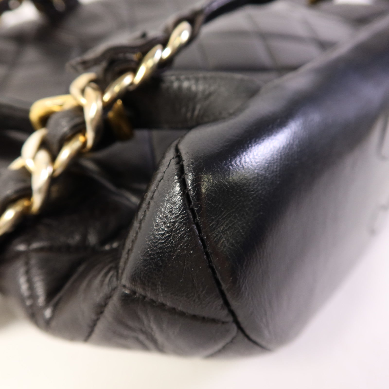 CHANEL 牛皮皮革Vintage Backpack金扣背包