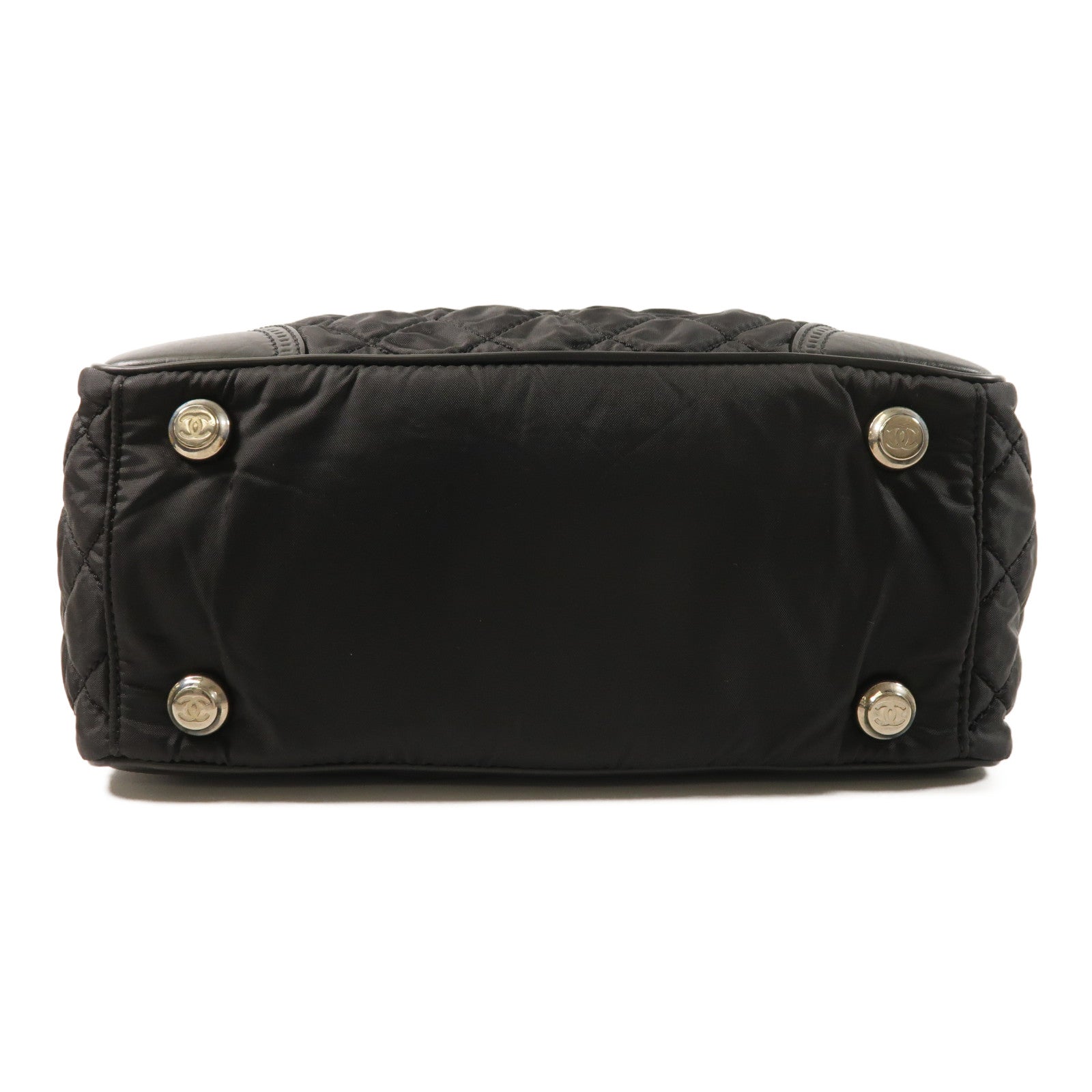 CHANEL 尼龍Shoulder Bag銀扣肩背袋