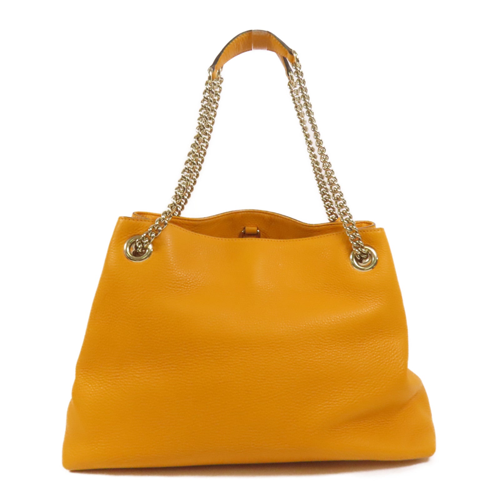 GUCCI 牛皮皮革 Soho Tote Bag鏈帶肩背袋