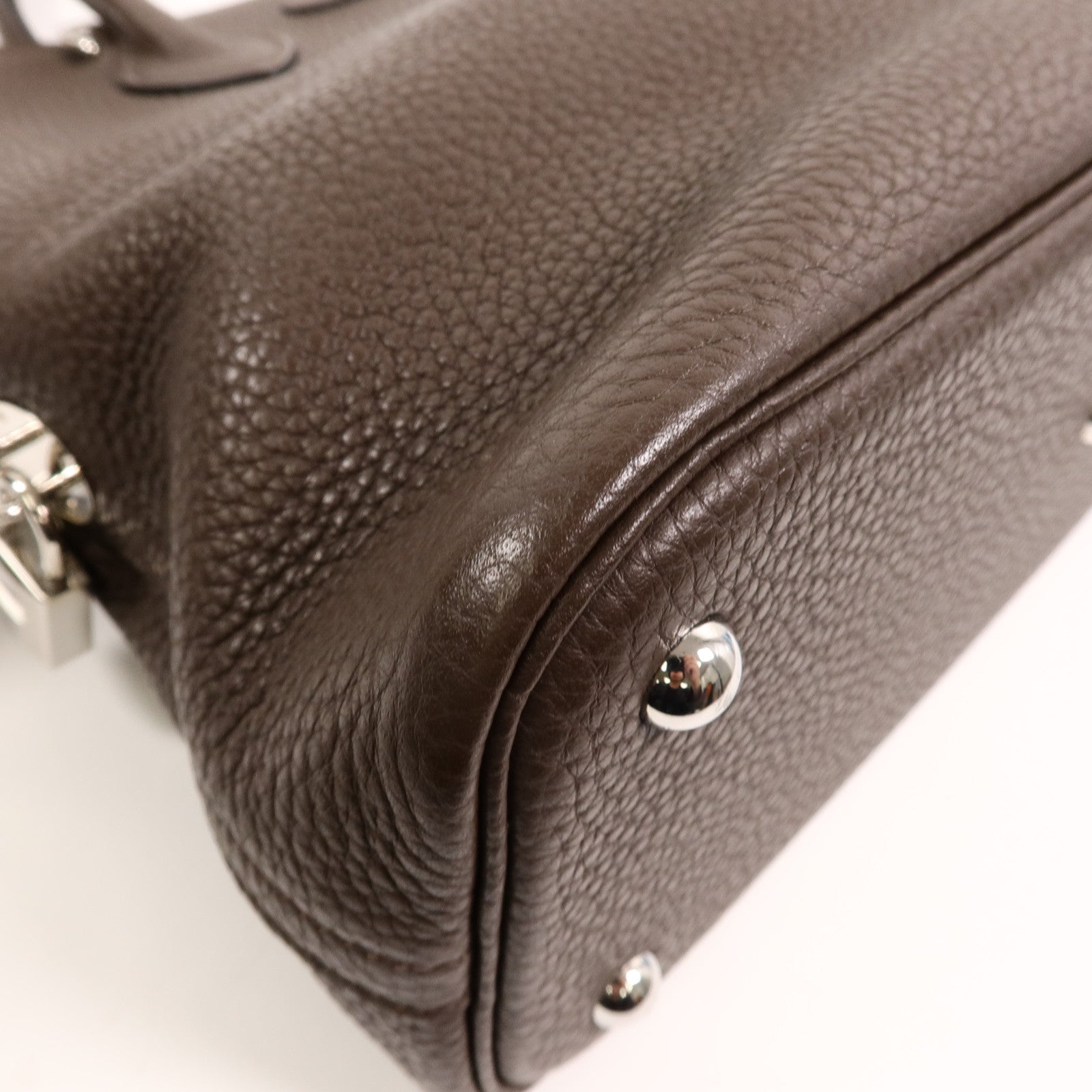 HERMES Togo皮革Bolide 31手挽肩背兩用袋Chocolat