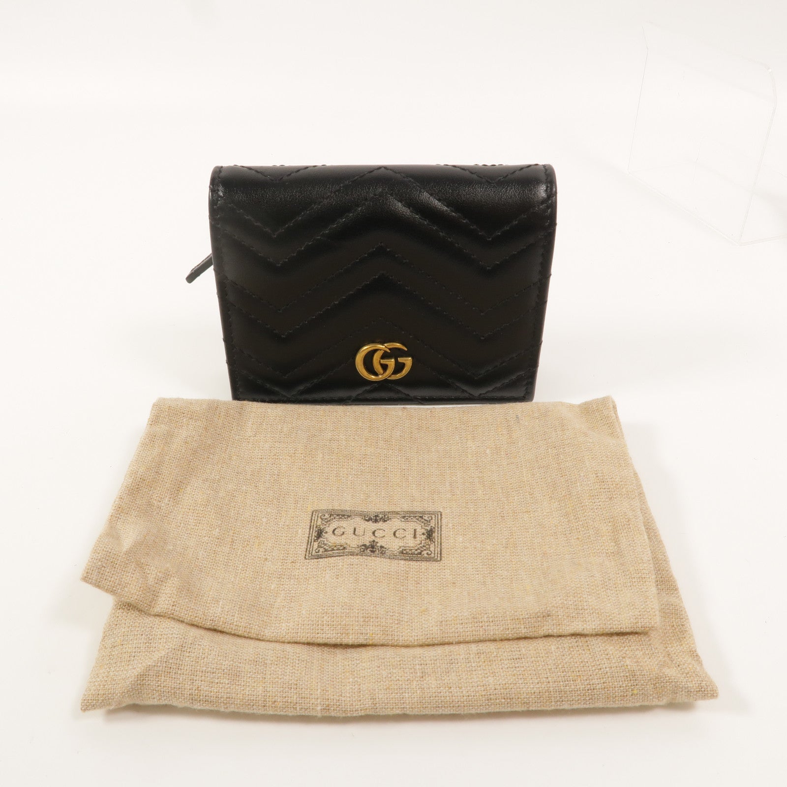 GUCCI 牛皮皮革GG Marmont Wallet錢包