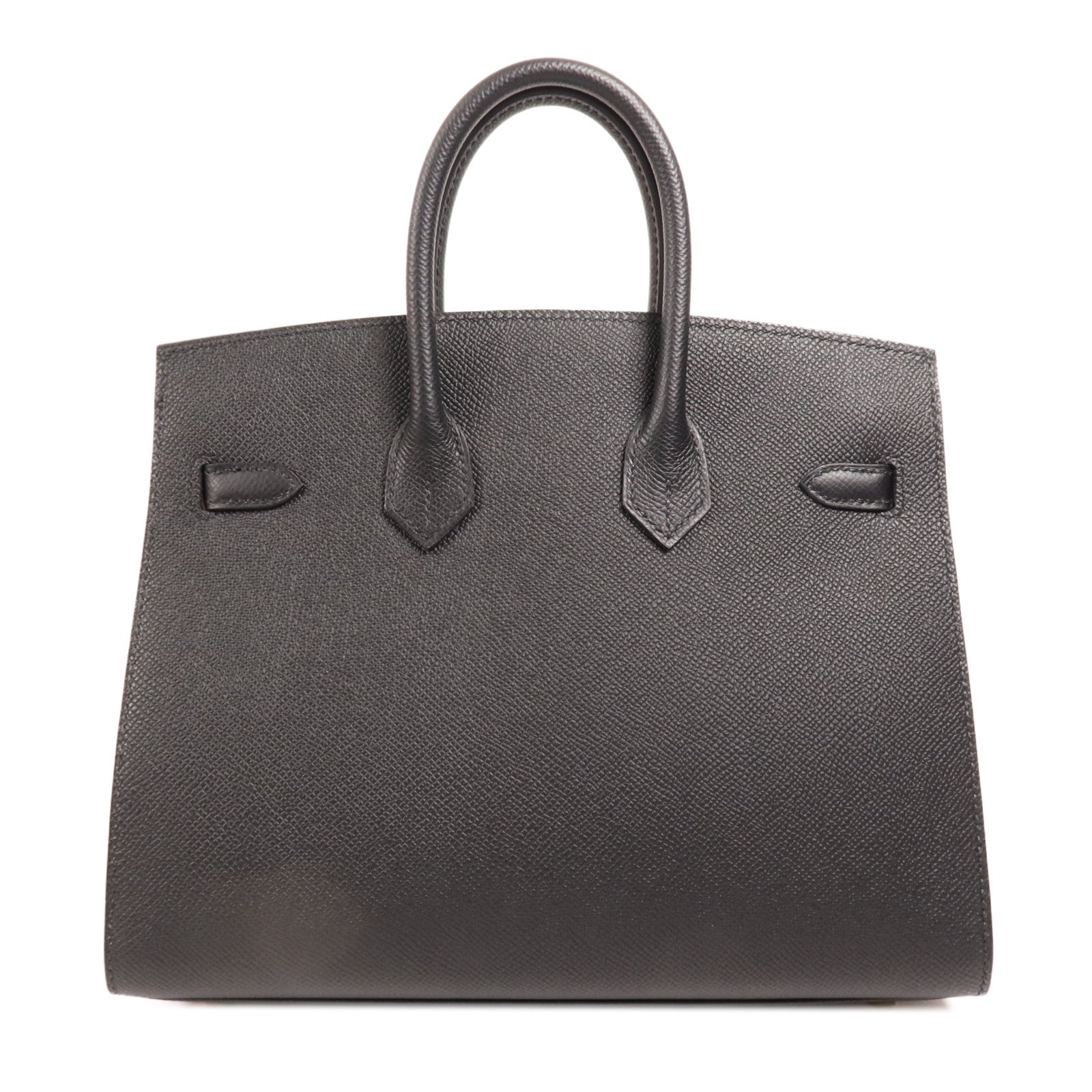 HERMES Epsom皮革Birkin 25金扣手挽袋Noir