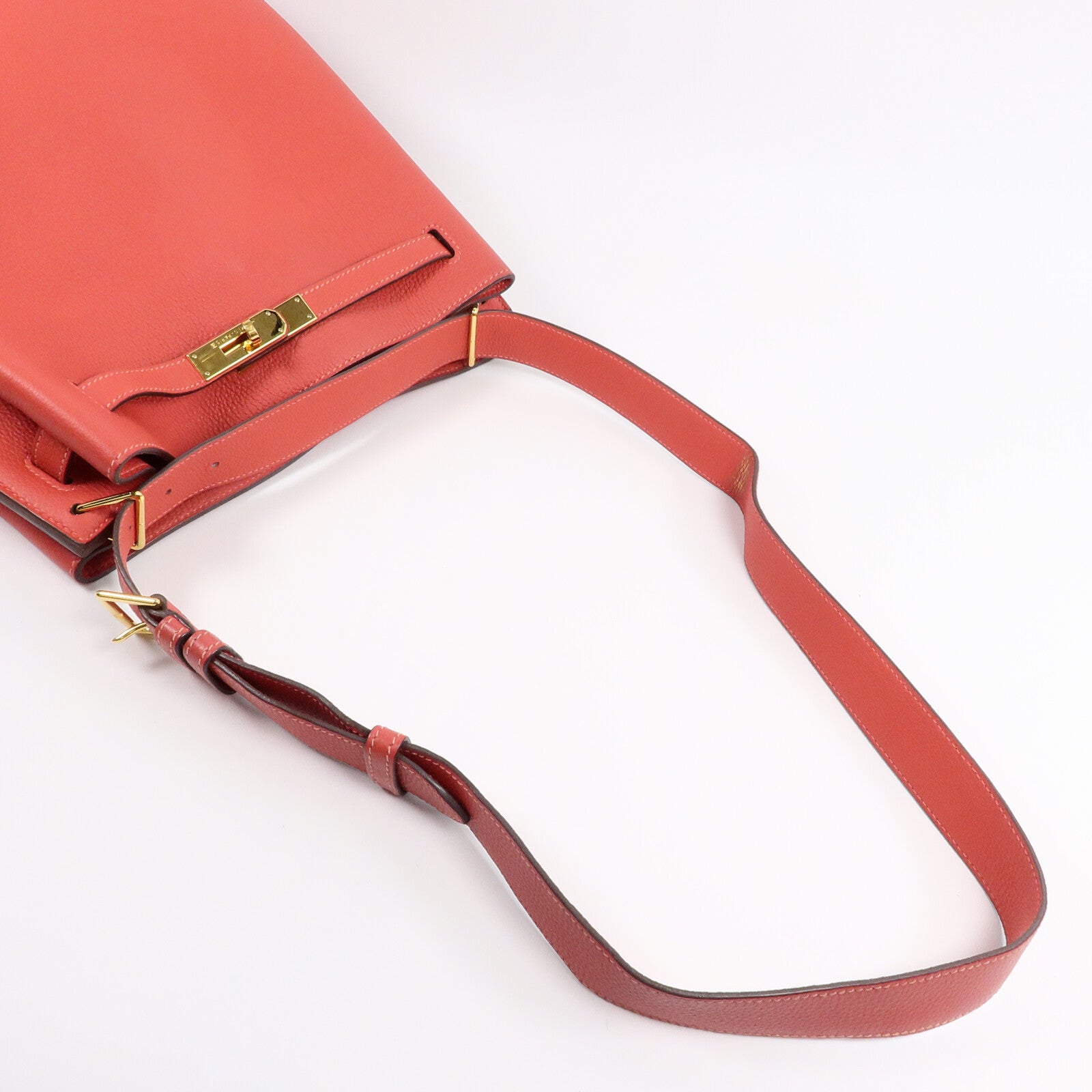 HERMES Togo皮革So Kelly 26肩背袋Rough Pivoine