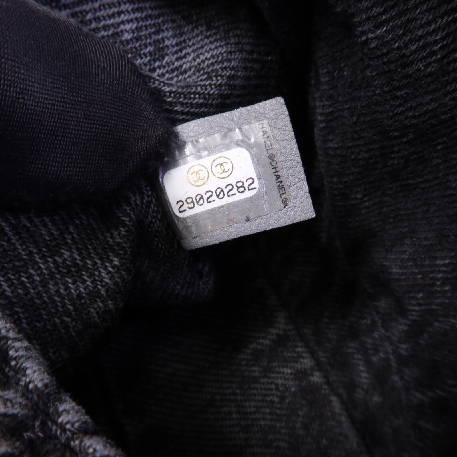 CHANEL 牛仔布Chain Shoulder Bag銀扣鏈帶肩背袋