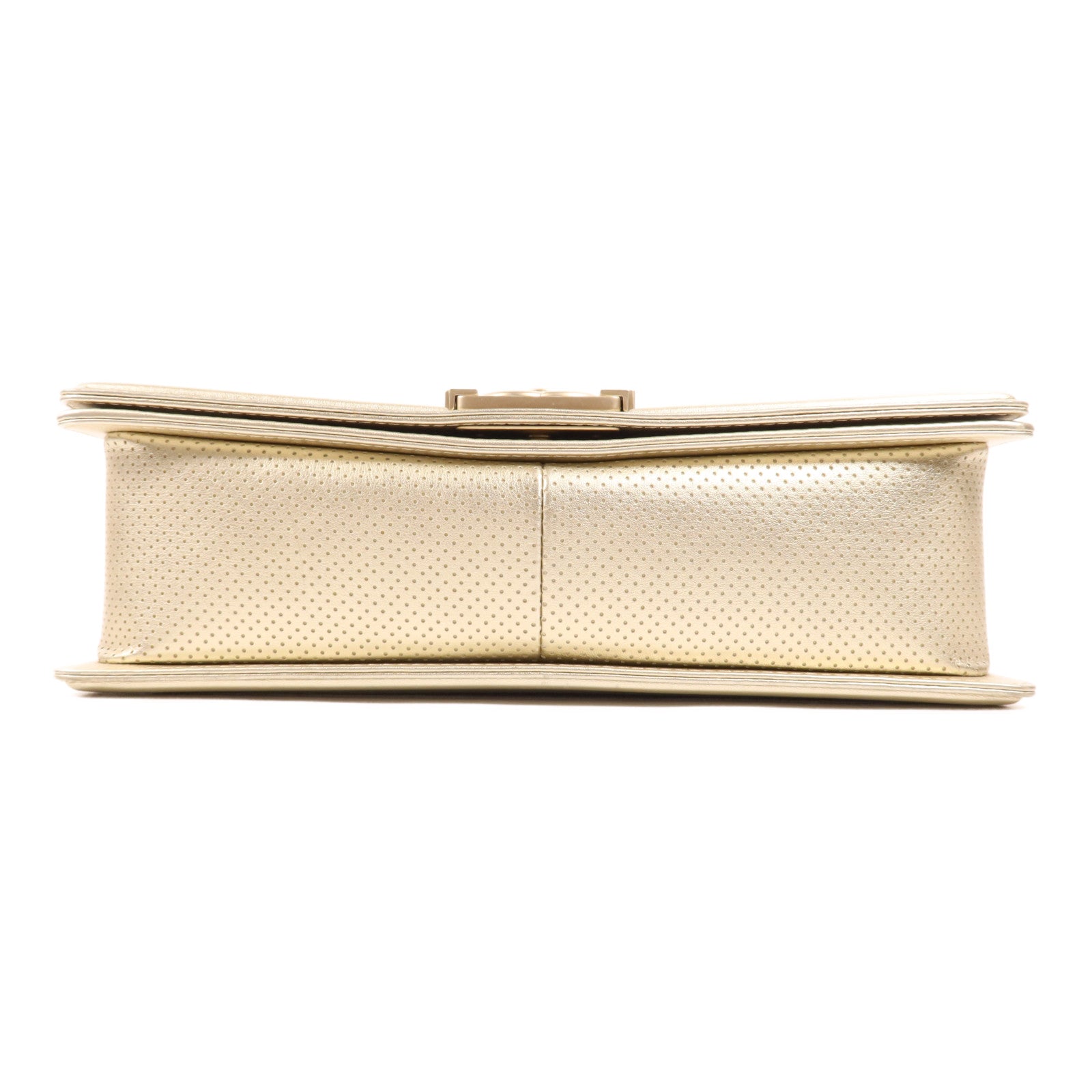 CHANEL 牛皮皮革Boy 28金扣鏈帶肩背袋