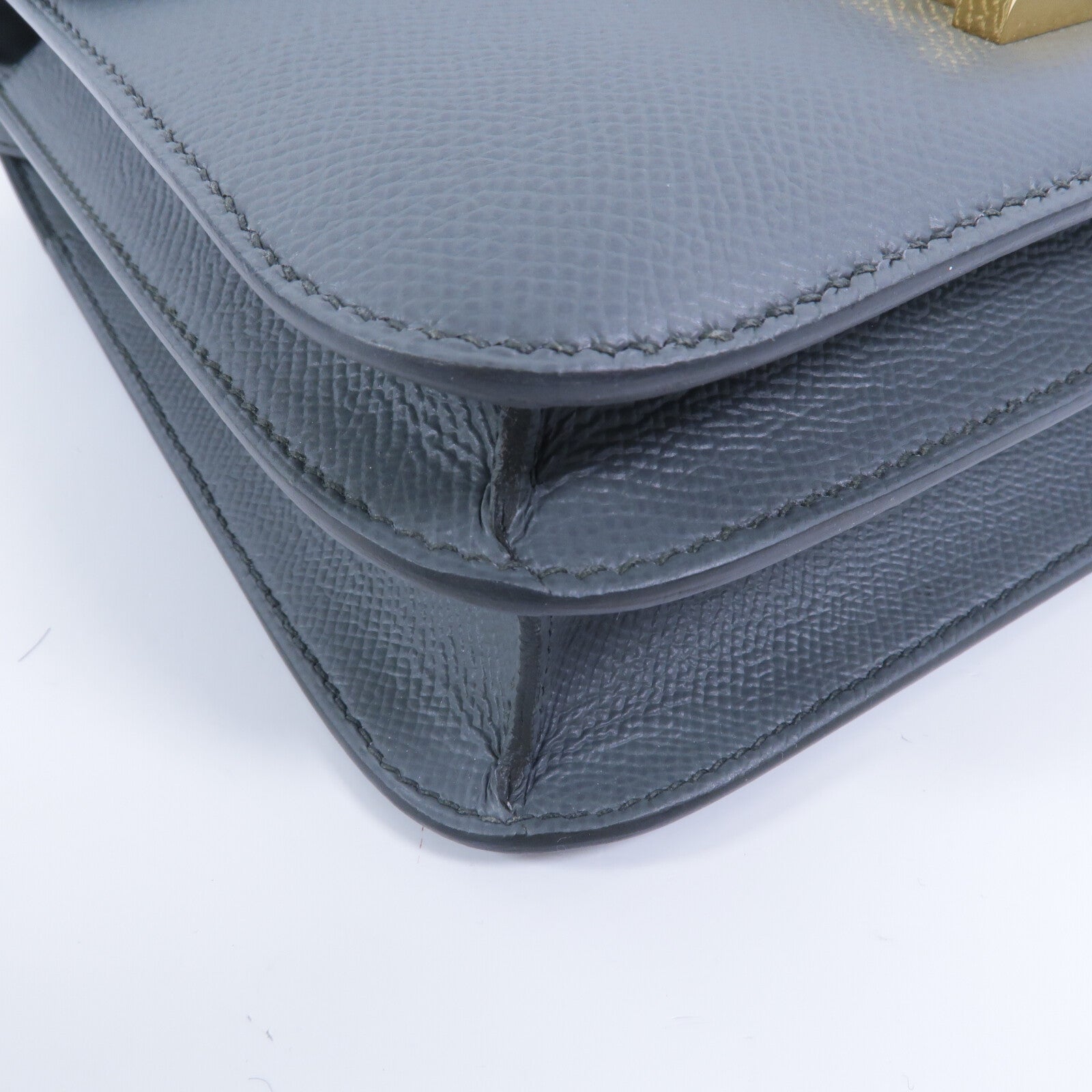 HERMES Epsom皮革Constance 24肩背袋Vert Amande