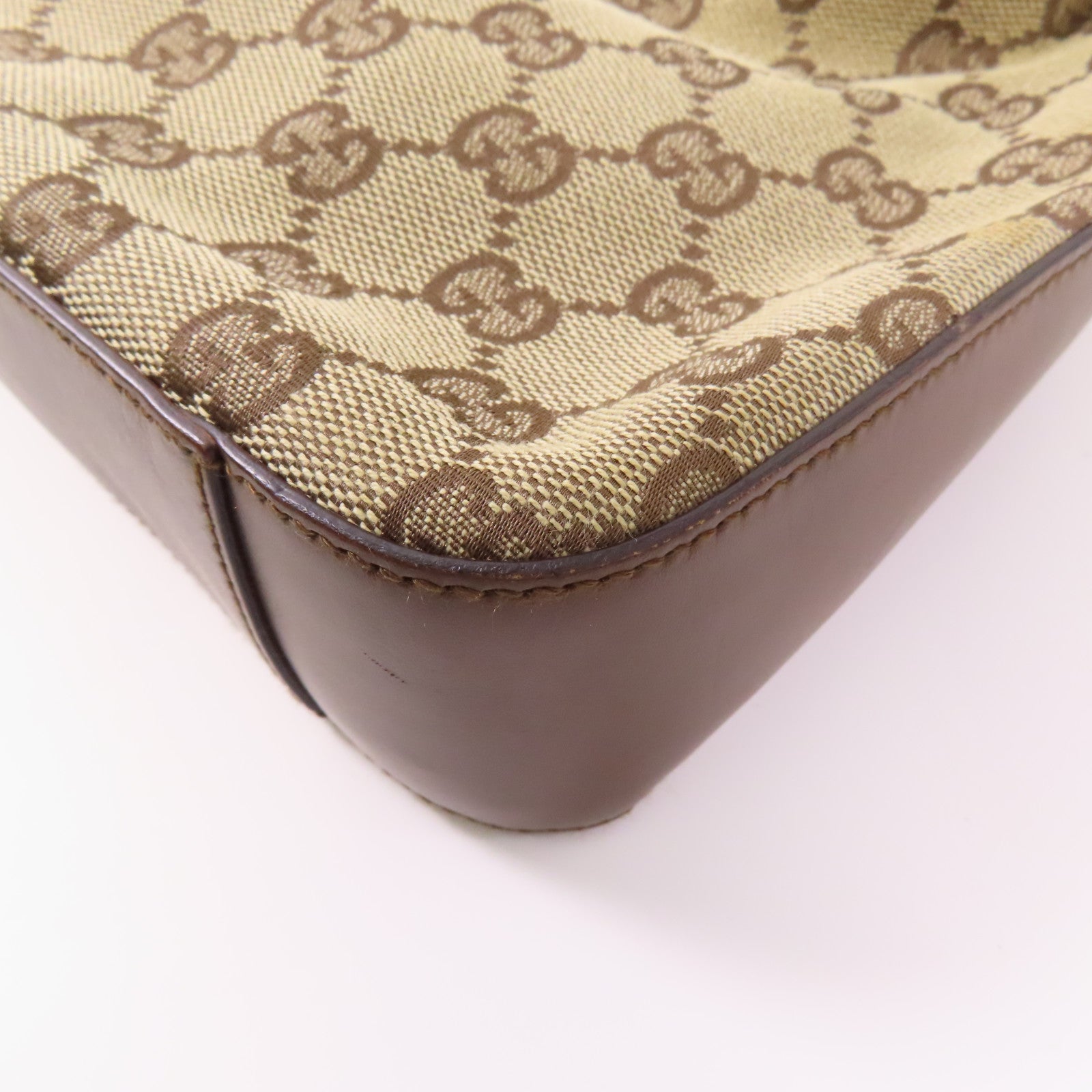 GUCCI 帆布Hobo Bag銀扣肩背袋