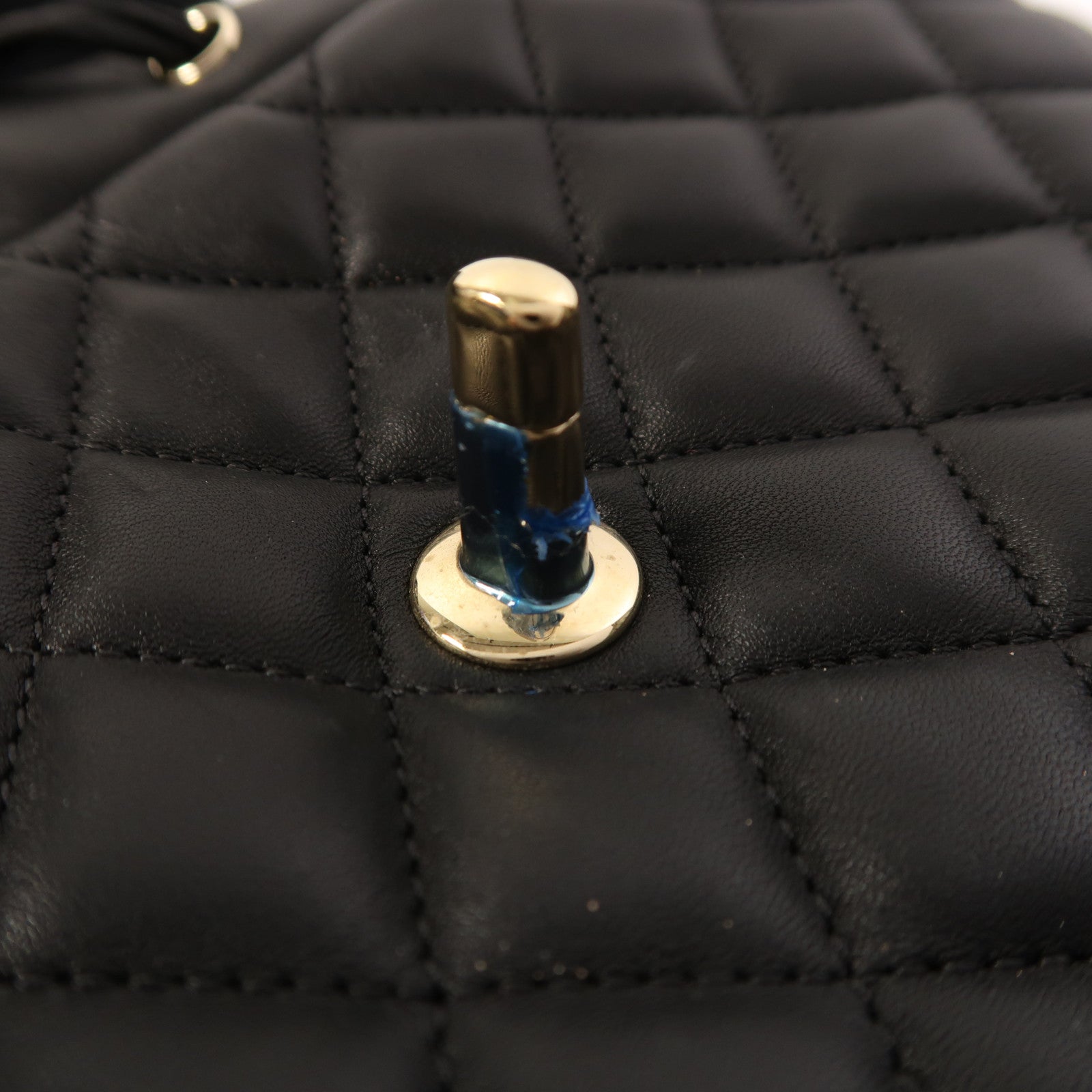 CHANEL 羊皮皮革Backpack金扣背包