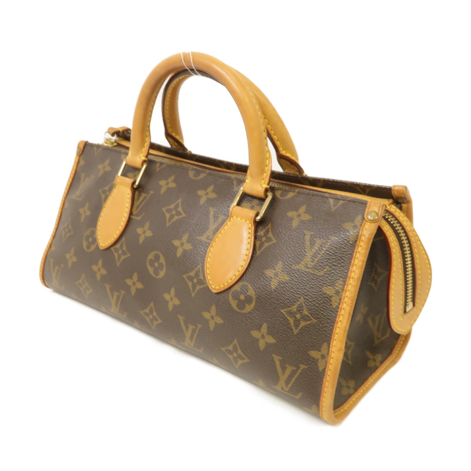 LOUIS VUITTON Monogram Popincourt金扣手挽袋棕色