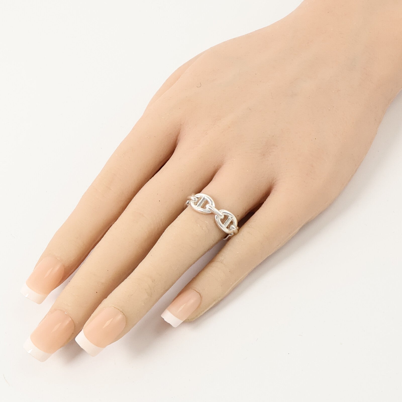 HERMES 925純銀Chaine D'Ancre Enchainee Ring戒指