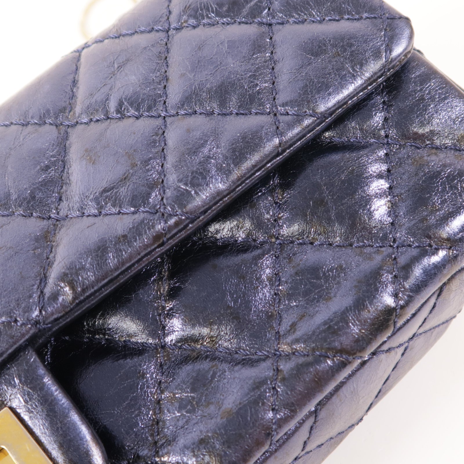 CHANEL 牛皮皮革2.55金扣鏈帶肩背袋