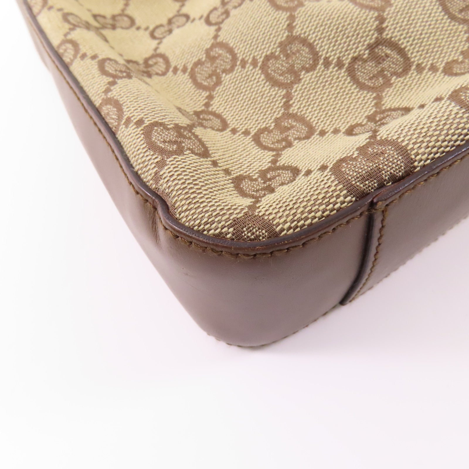 GUCCI 帆布Hobo Bag銀扣肩背袋