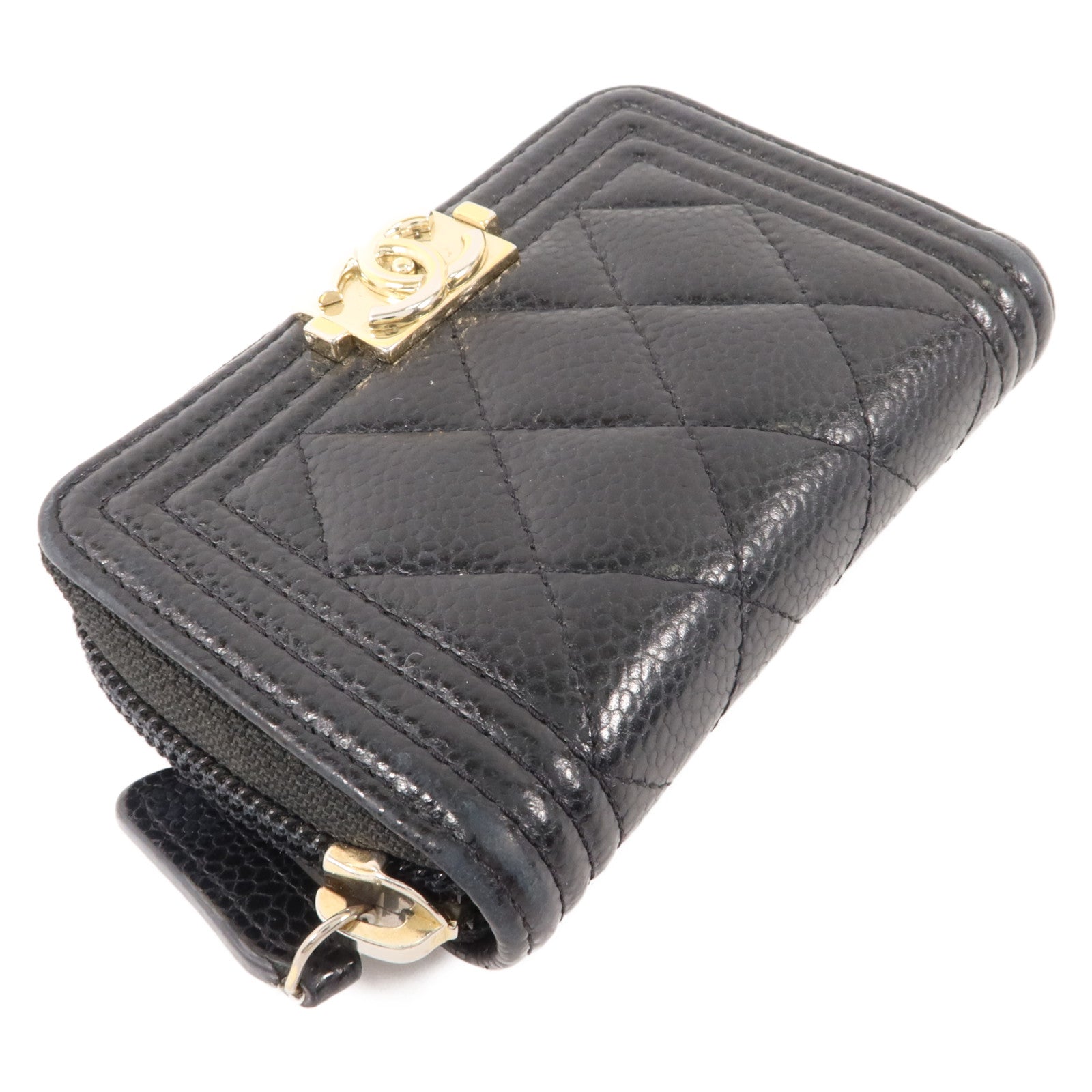 CHANEL 牛皮皮革Boy Chanel Zipped Coin Purse零錢包