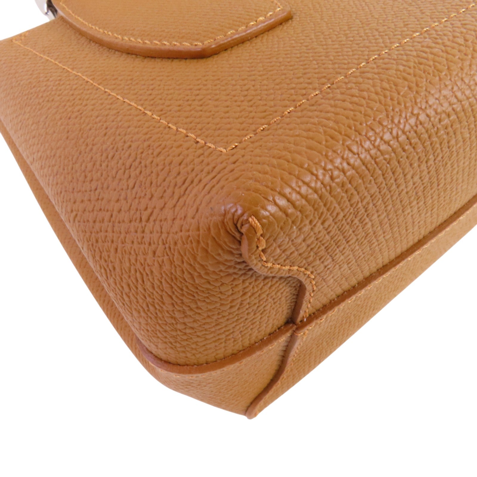 Longchamp 牛皮皮革2Way Shoulder Bag銀扣手挽肩背兩用袋