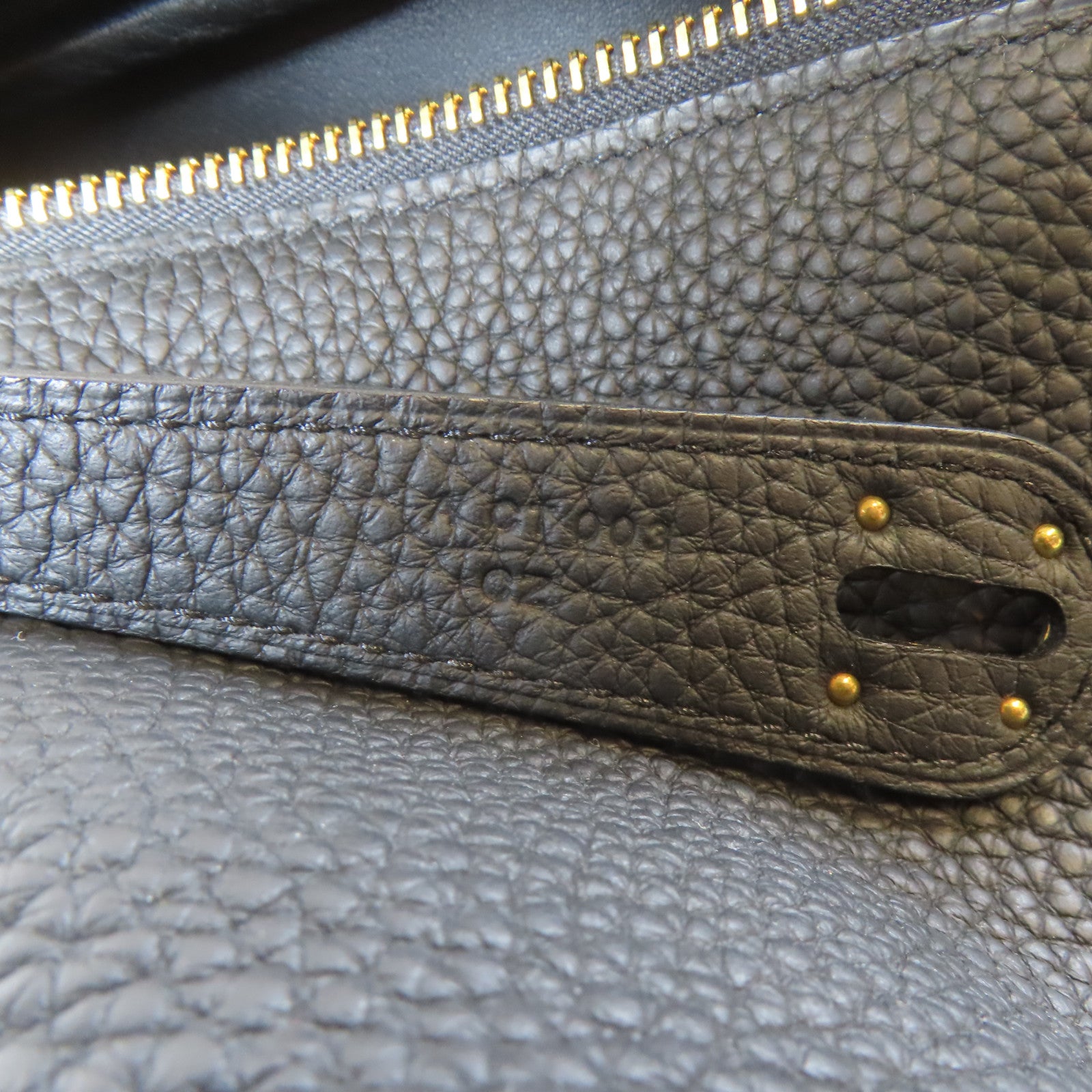 HERMES Clemence皮革Lindy 34金扣手挽肩背兩用袋Noir黑色