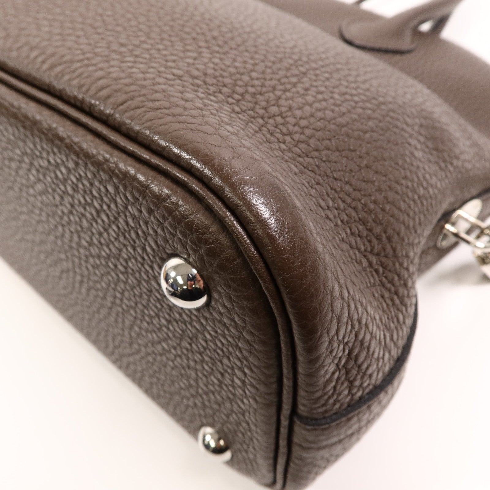 HERMES Togo皮革Bolide 31手挽肩背兩用袋Chocolat