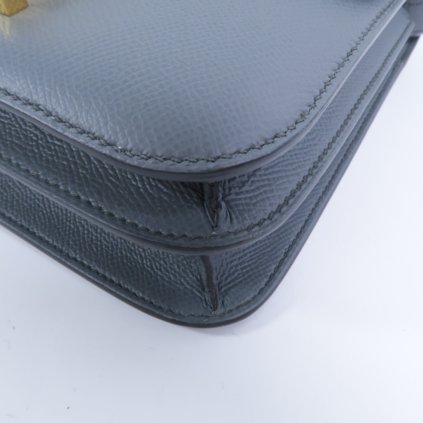 HERMES Epsom皮革Constance 24肩背袋Vert Amande