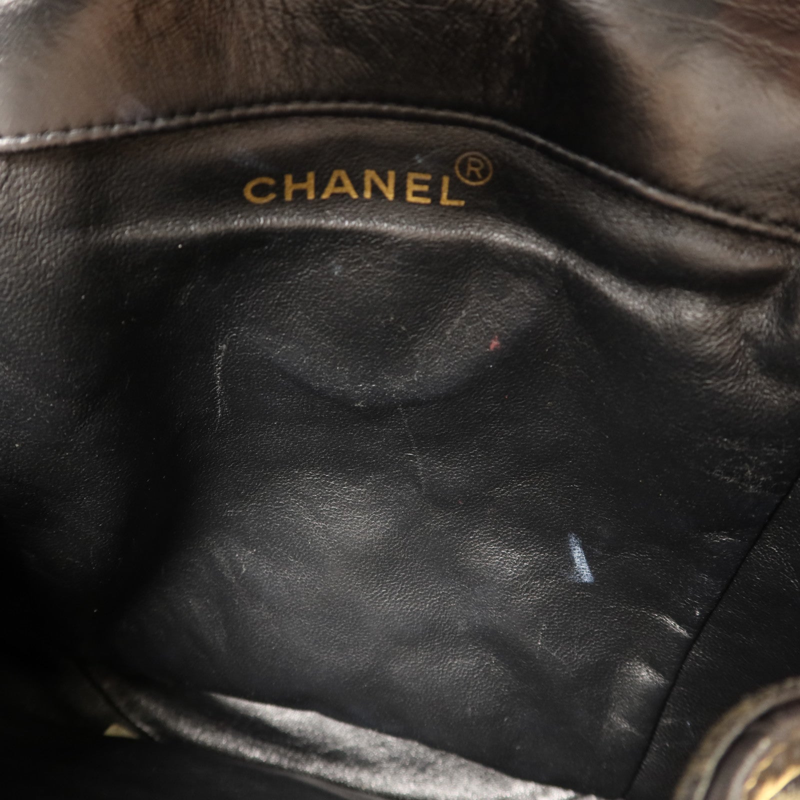 CHANEL 牛皮皮革Vintage Backpack金扣背包