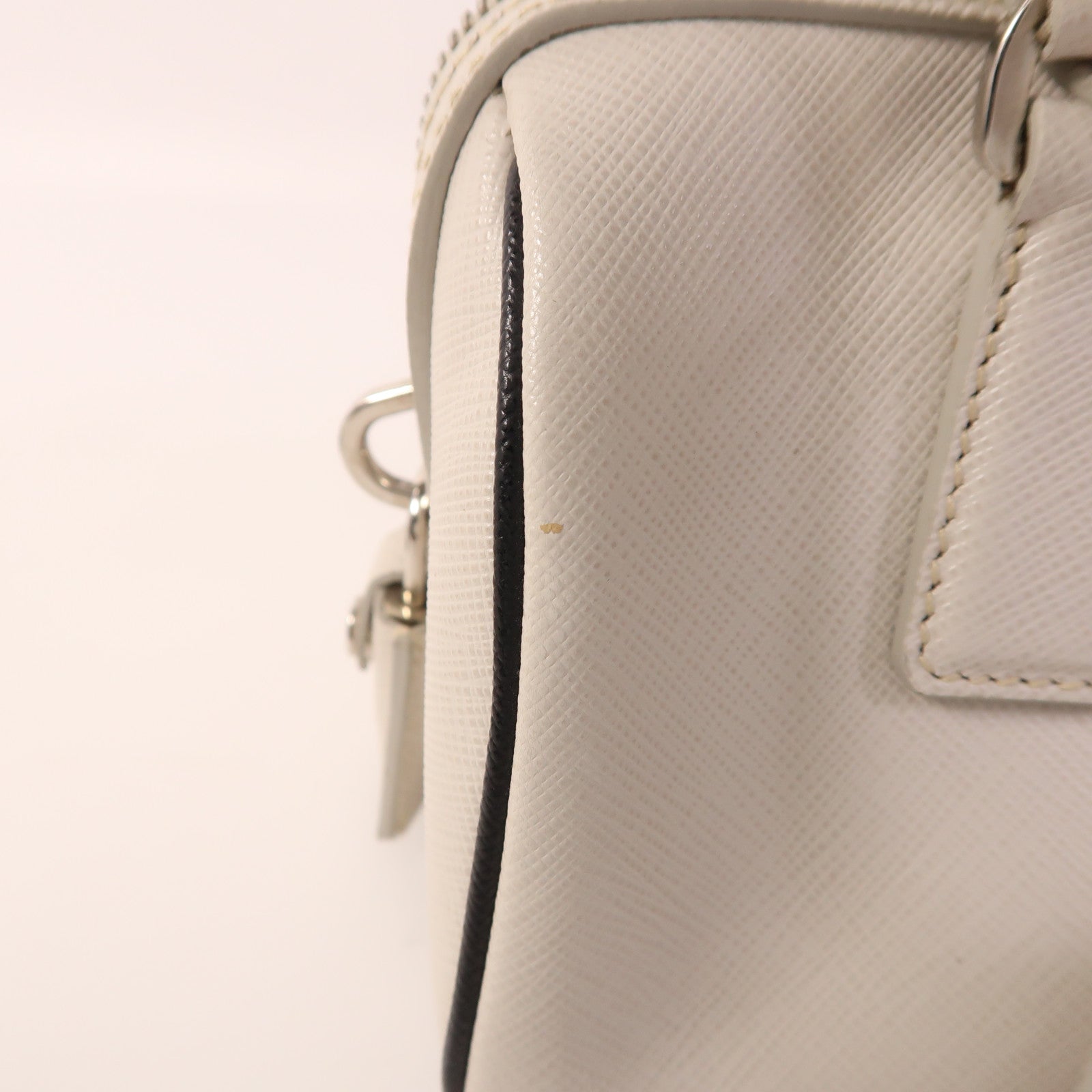 PRADA 牛皮皮革2 Way Shoulder Bag銀扣手挽肩背兩用袋