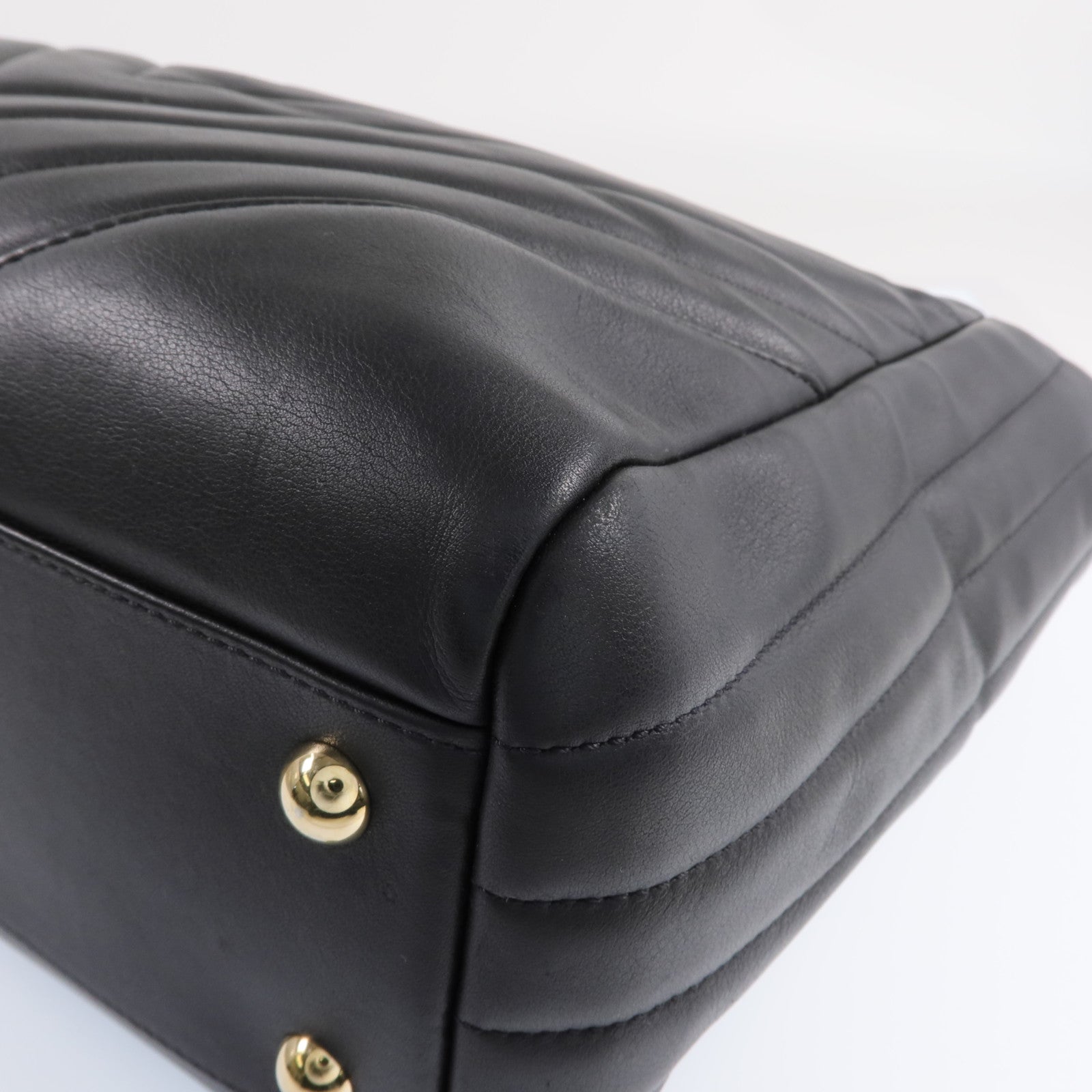 CHANEL 牛皮皮革2way Shoulder Bag金扣手挽肩背兩用袋