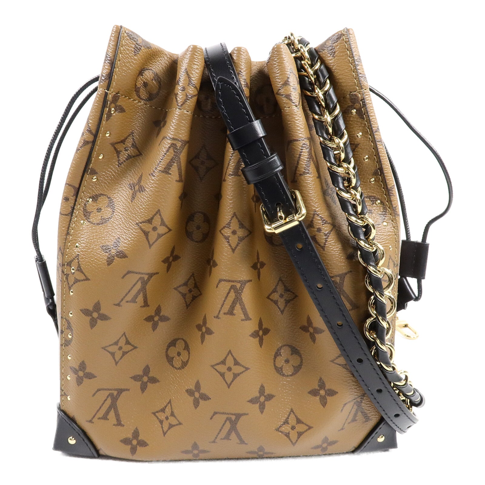 LOUIS VUITTON Monogram Reverse Noe Trunk PM手挽肩背兩用袋
