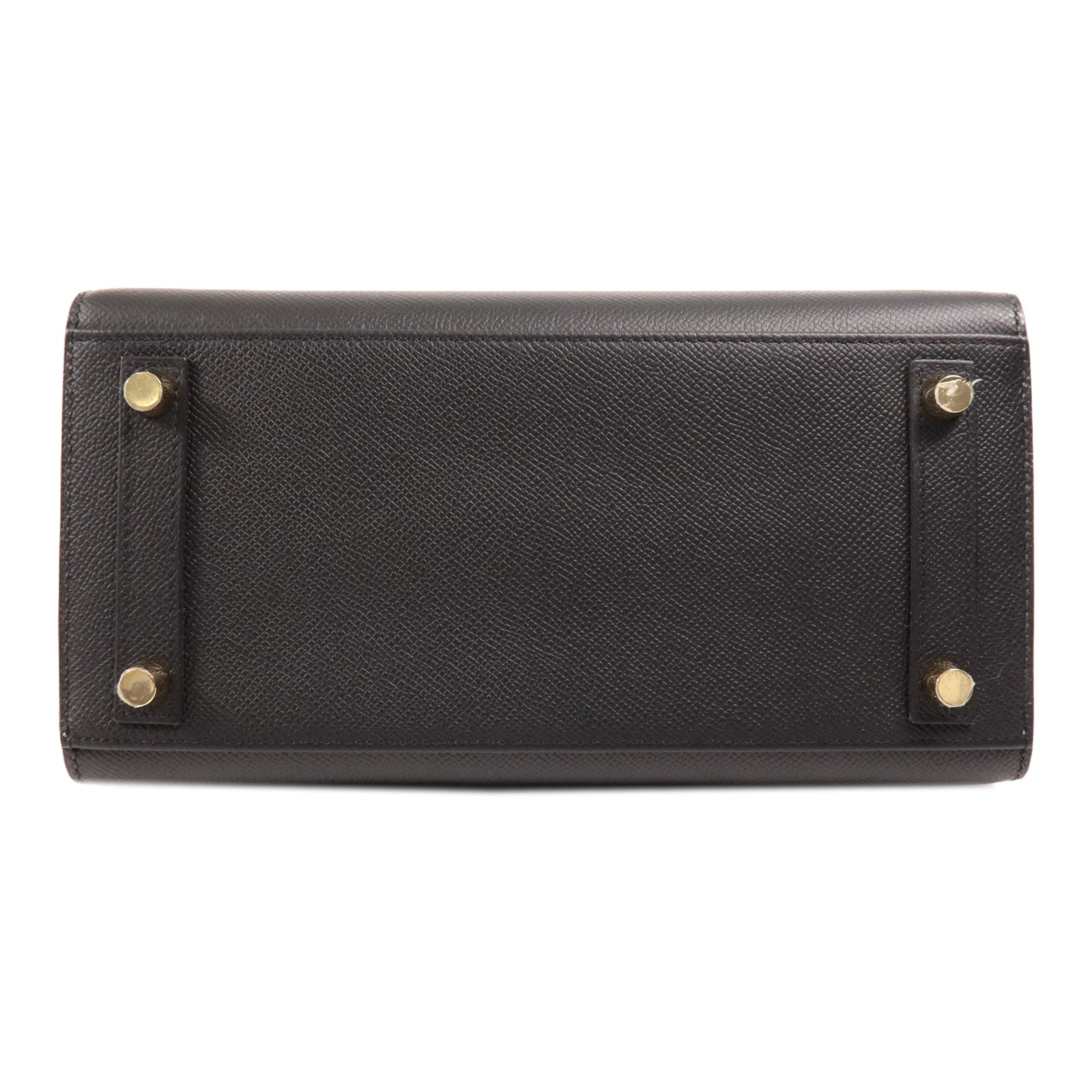 HERMES Epsom皮革Birkin 25金扣手挽袋Noir
